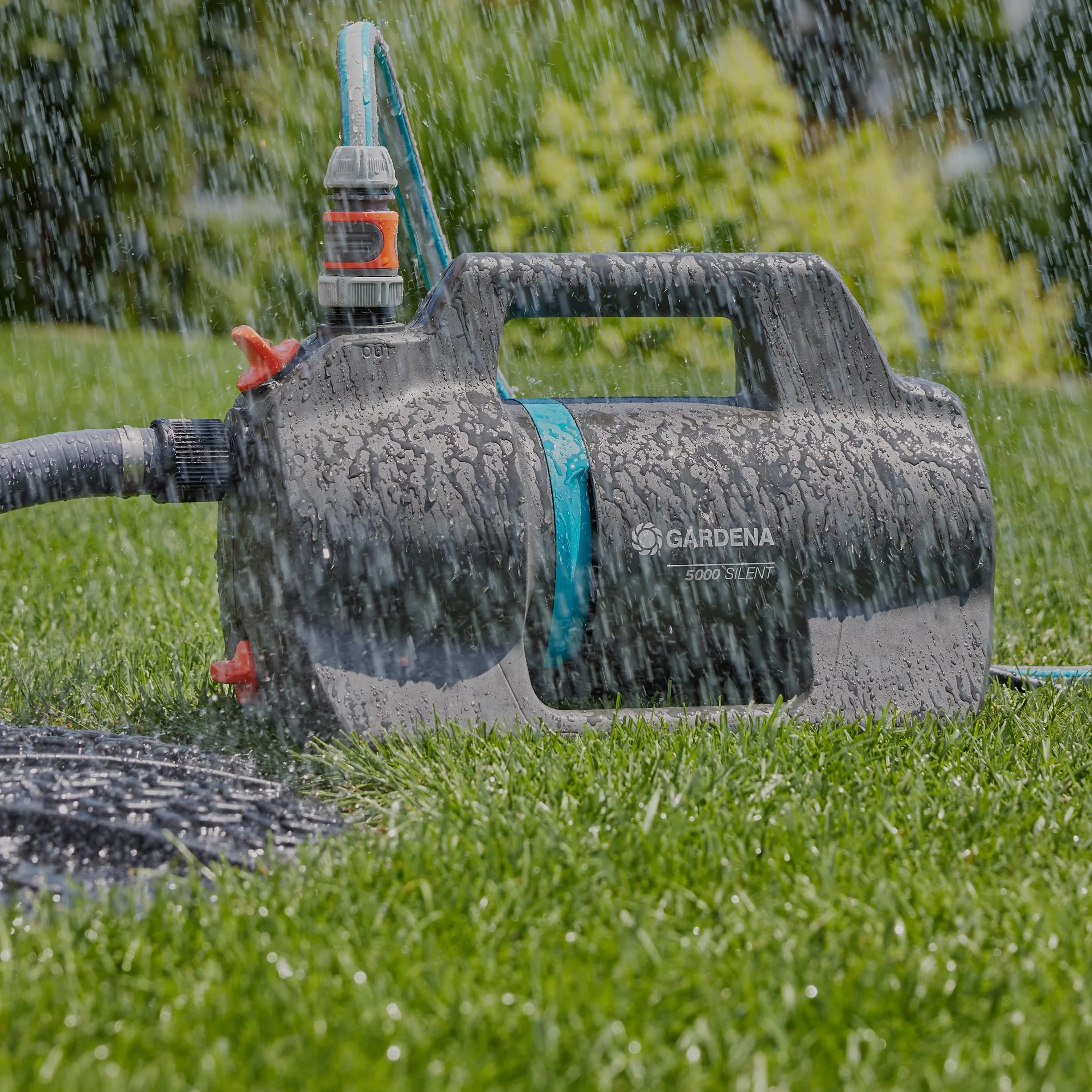 GARDENA Pompe d'arrosage de surface 5000 Silent, 26% débit supérieur, Technologie silencieuse (9080-20)