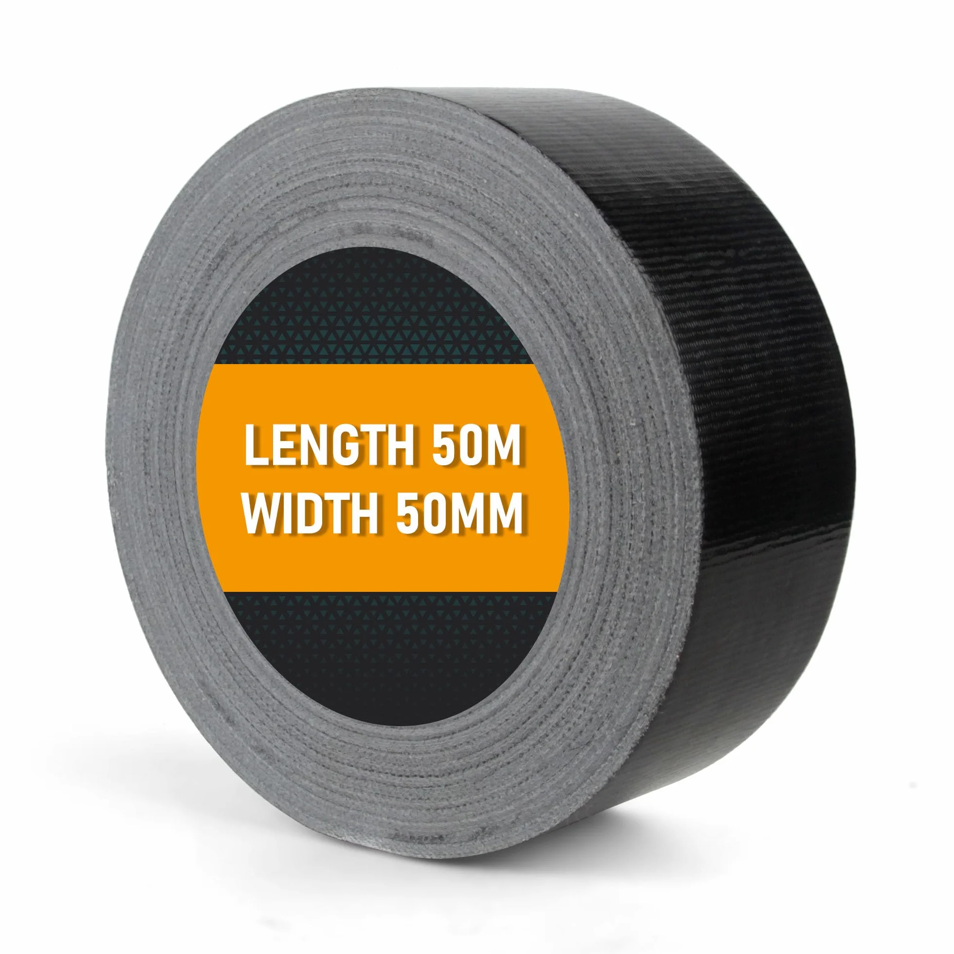 Ruban Adhésif Toilé Noir 50mm x 50m 220μ Gaffer Tape Imperméable Bande de Réparation