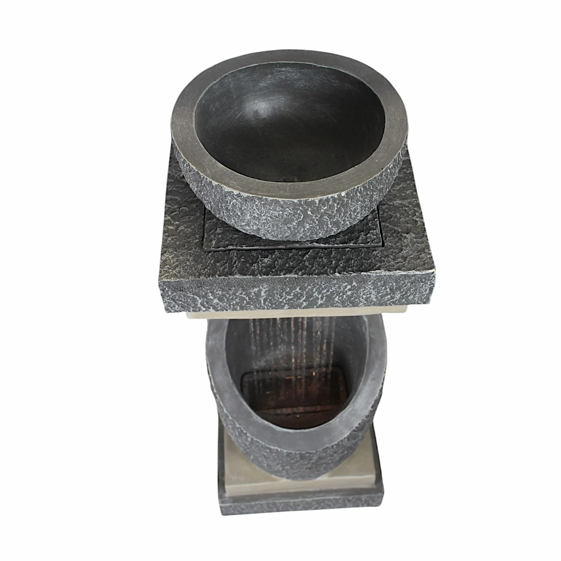 Fontaine de jardin avec éclairage LED Win 30, fontaine de plantation moderne, décoration de jardin, imitation pierre, 81 cm
