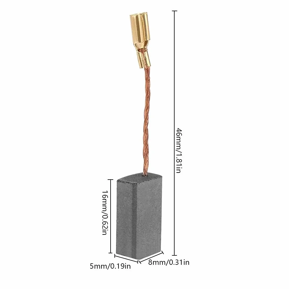 Brosse à Charbon Moteur Universel 16x8x5x46mm S1M-FF03-100A pour Outil Électrique