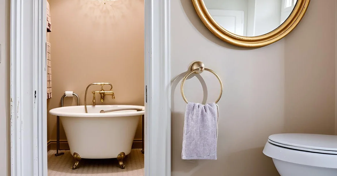Flybath Anneau Porte-Serviette Rond en Laiton Bronze Brossé