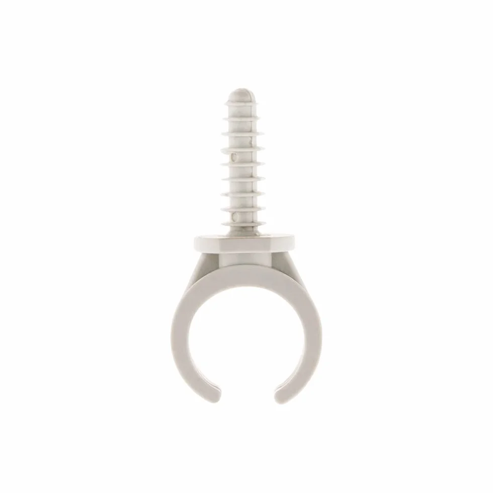 Zenitech Lot de 50 clips avec chevilles Ø20mm Gris