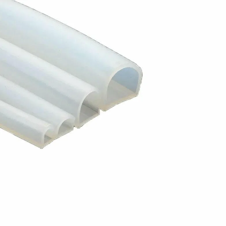 Bande d'étanchéité en caoutchouc de silicone en forme de D, 1 m, autocollante, haute température, pour porte et fenêtre, isolation phonique