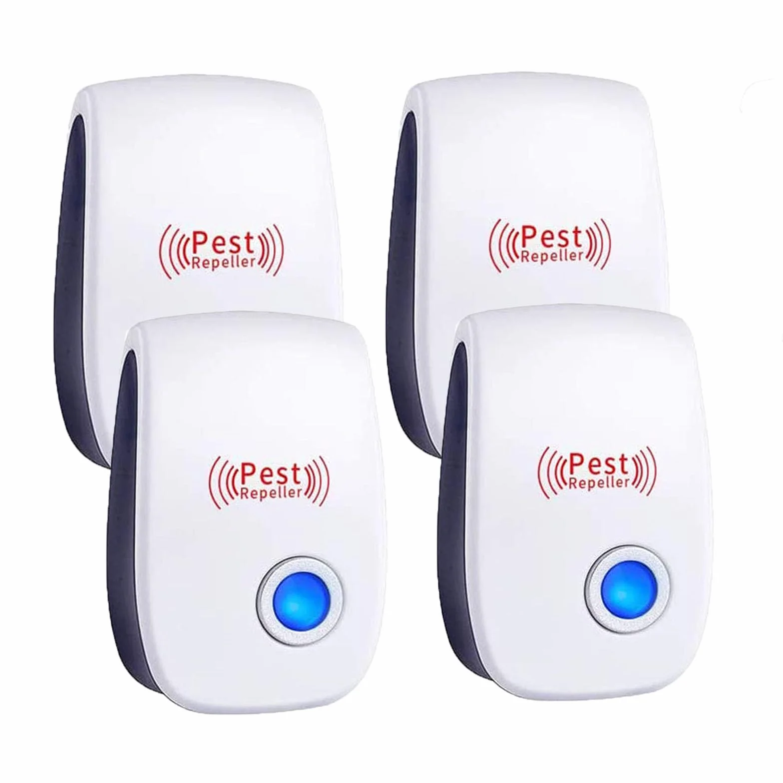 Répulsif Ultrason Anti-Rongeurs Insectes, Contre Les Insectes & Intérieur Répulsif Électronique Anti Souris, Moustiques, Cafards, Rats, Fourmis, Araignées (4 Pack)
