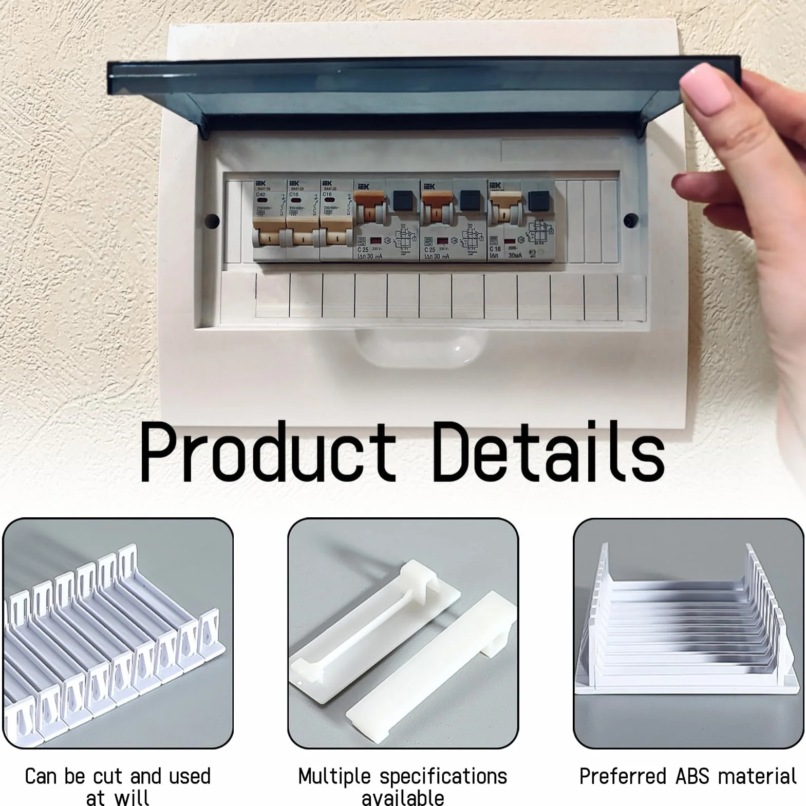 Cache-Vide pour Tableau Électrique Modulaire Blanc 12pces, Compatible Standard