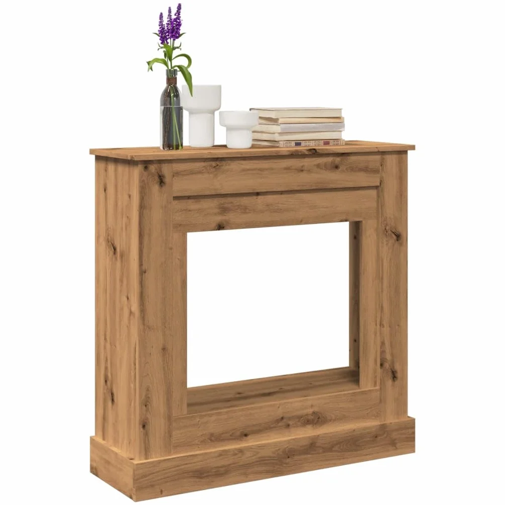 vidaXL Cadre de cheminée chêne Artisanal 90x30x90 cm Bois ingénierie