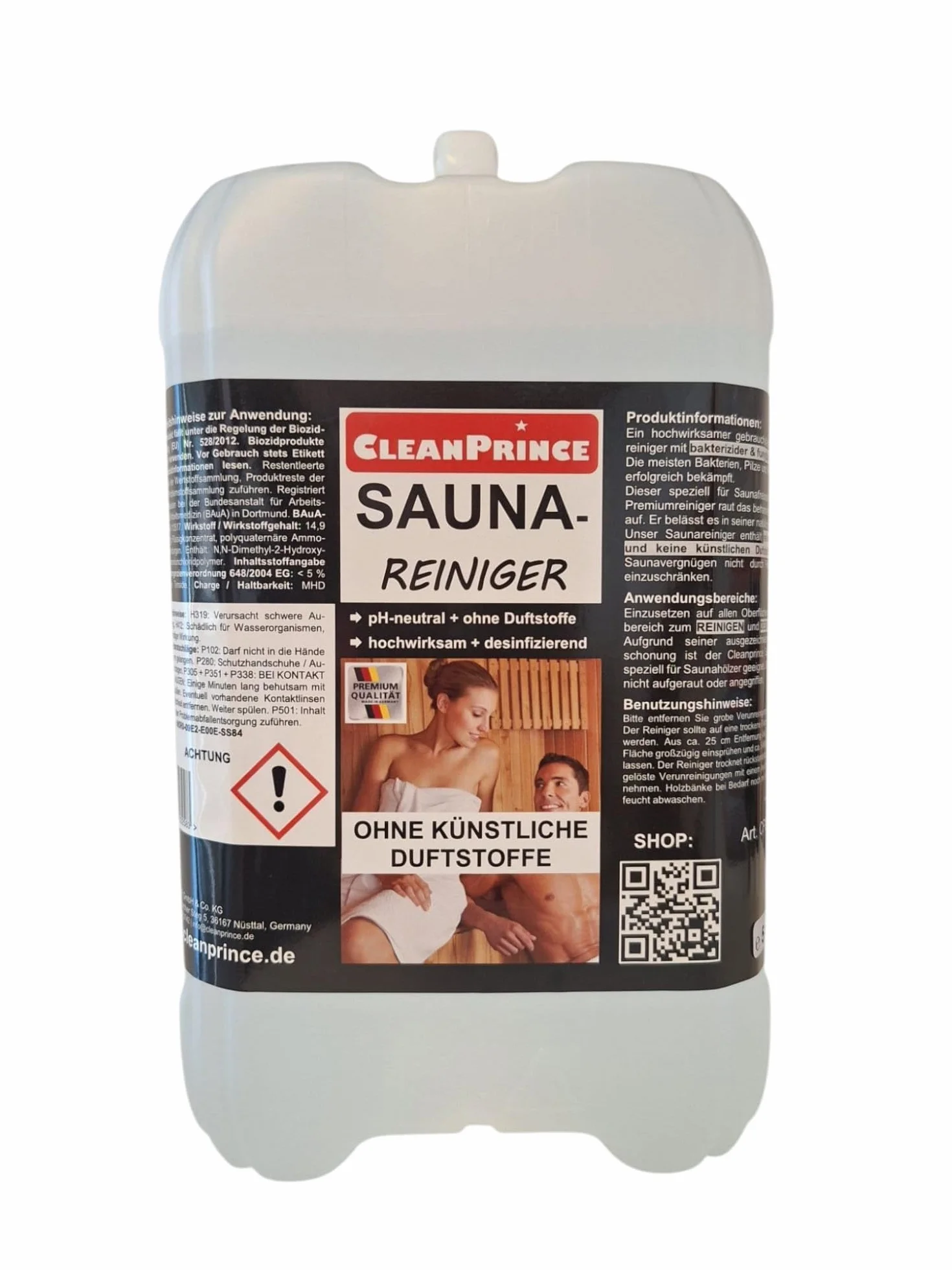 Sauna Nettoyants Liquide 5 Litre Saunaholzreiniger Nettoyage Bois Désinfection