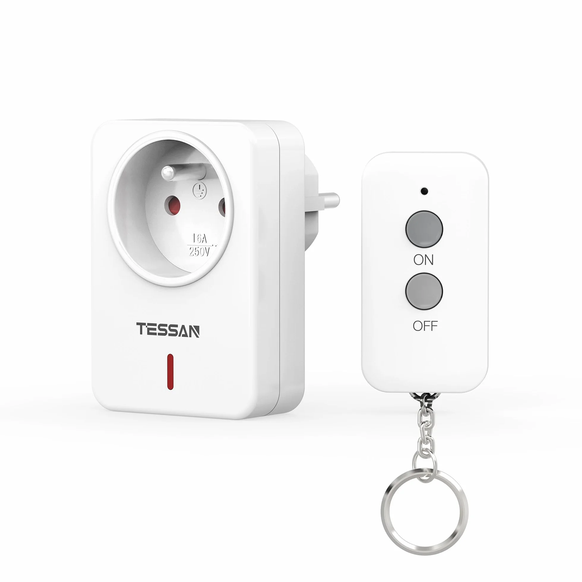 TESSAN Prise Télécommandée Sans Fil 30M 2300W Interrupteur pour Lampe Électroménager Intérieur