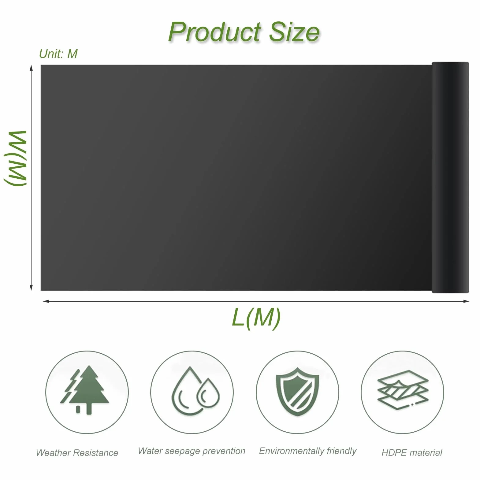 Bâche de bassin robuste 6 x 7 m – Membrane imperméable polyéthylène pour piscine de jardin