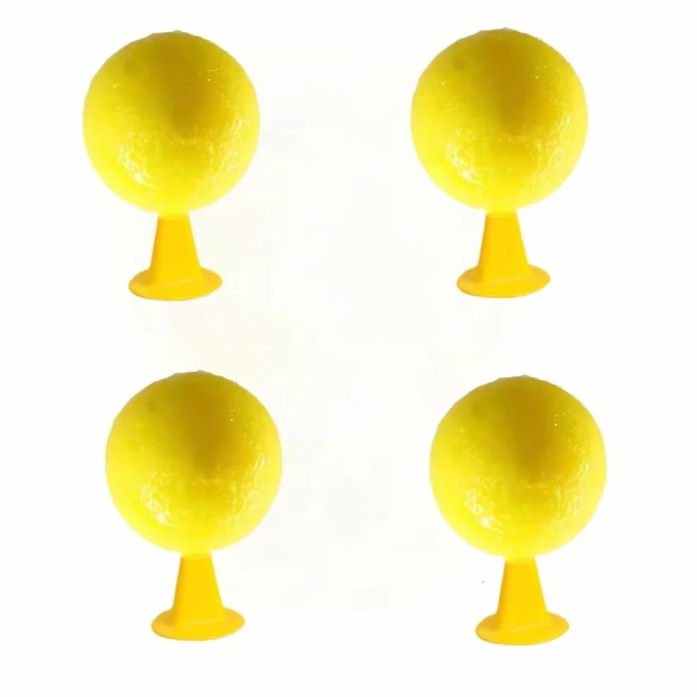 Lot de 4 pièges à Mouches de Fruits Jaunes Boules d'insectes collantes, Naturel et écologique piège à Mouches de Fruits, Fourmis, moustiques et araignées