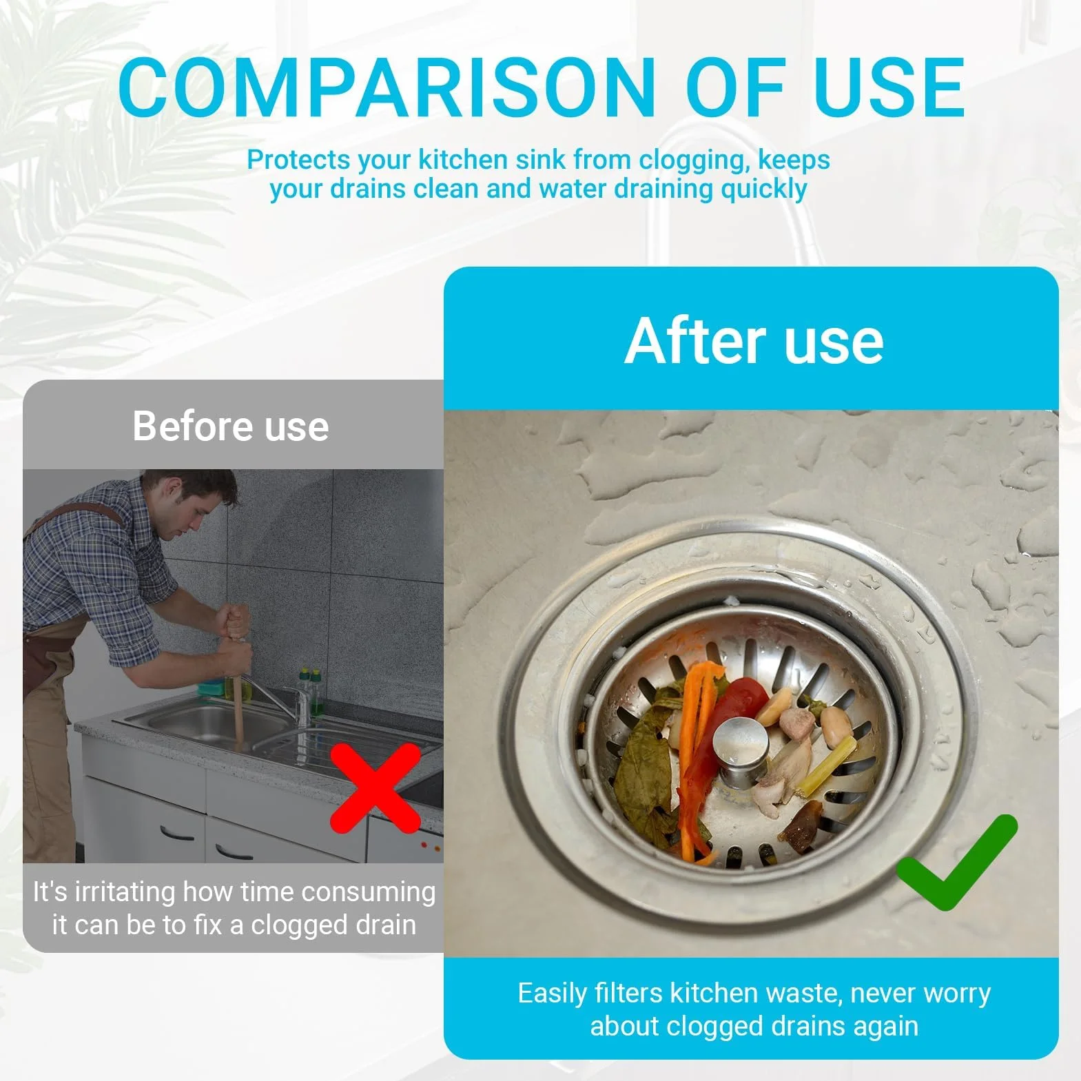Bouchon Evier Cuisine Ø 80 mm Acier Inoxydable avec Goupille Réglable Crépine Anti Colmatage