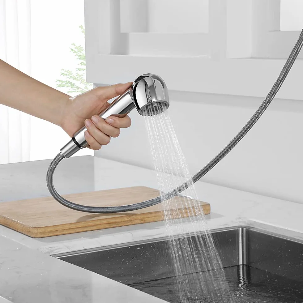 ONECE Douchette Robinet Cuisine 2 Jets Chromé Tête de Douche