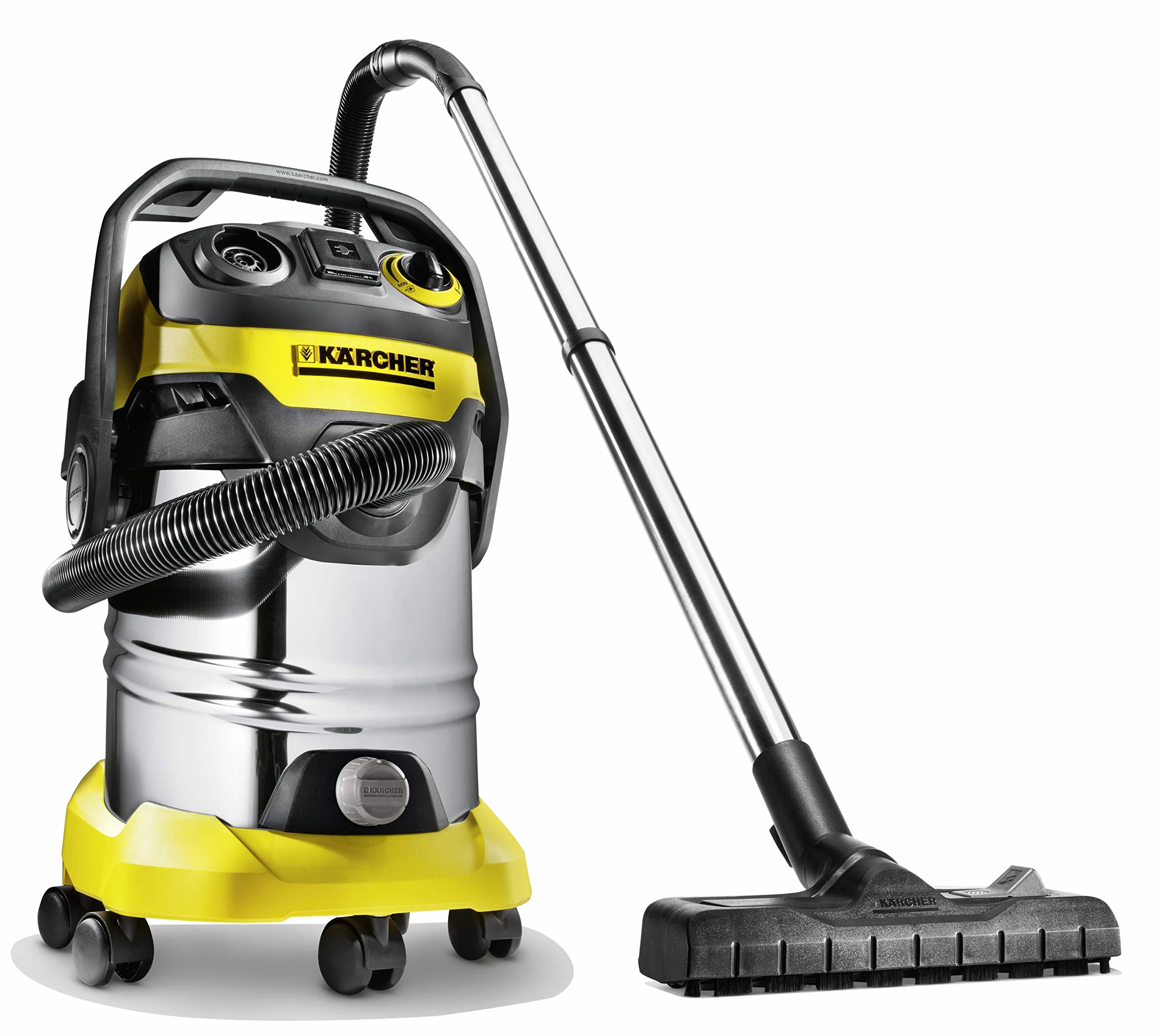 Kärcher WD 6 P Premium Aspirateur multifonction avec Prise d'asservissement/Cuve 30 L 1300 W Noir/Jaune