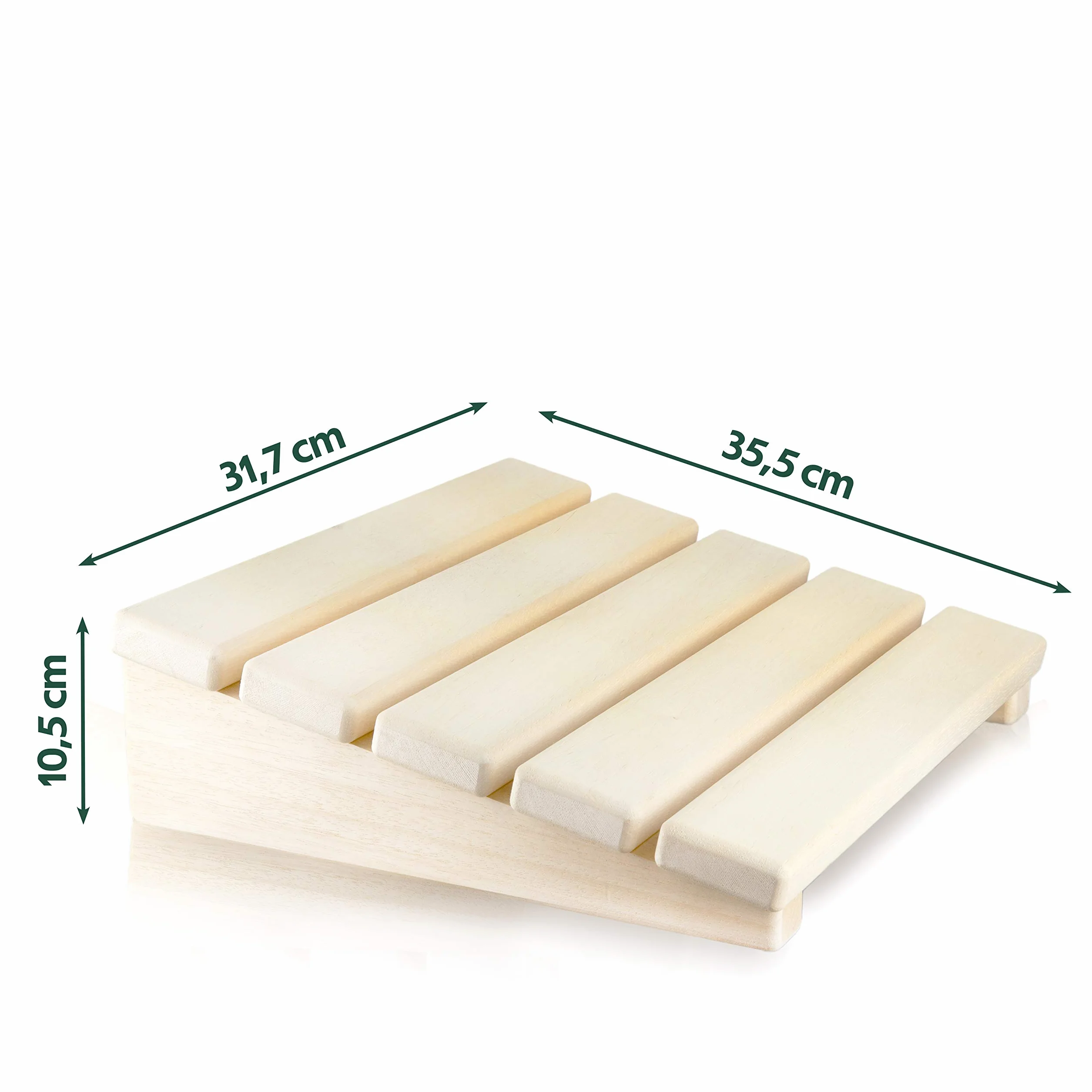 Appui-tête de sauna en pin finlandais Set de 2 pièces Accessoires de sauna 2en1 bois durable