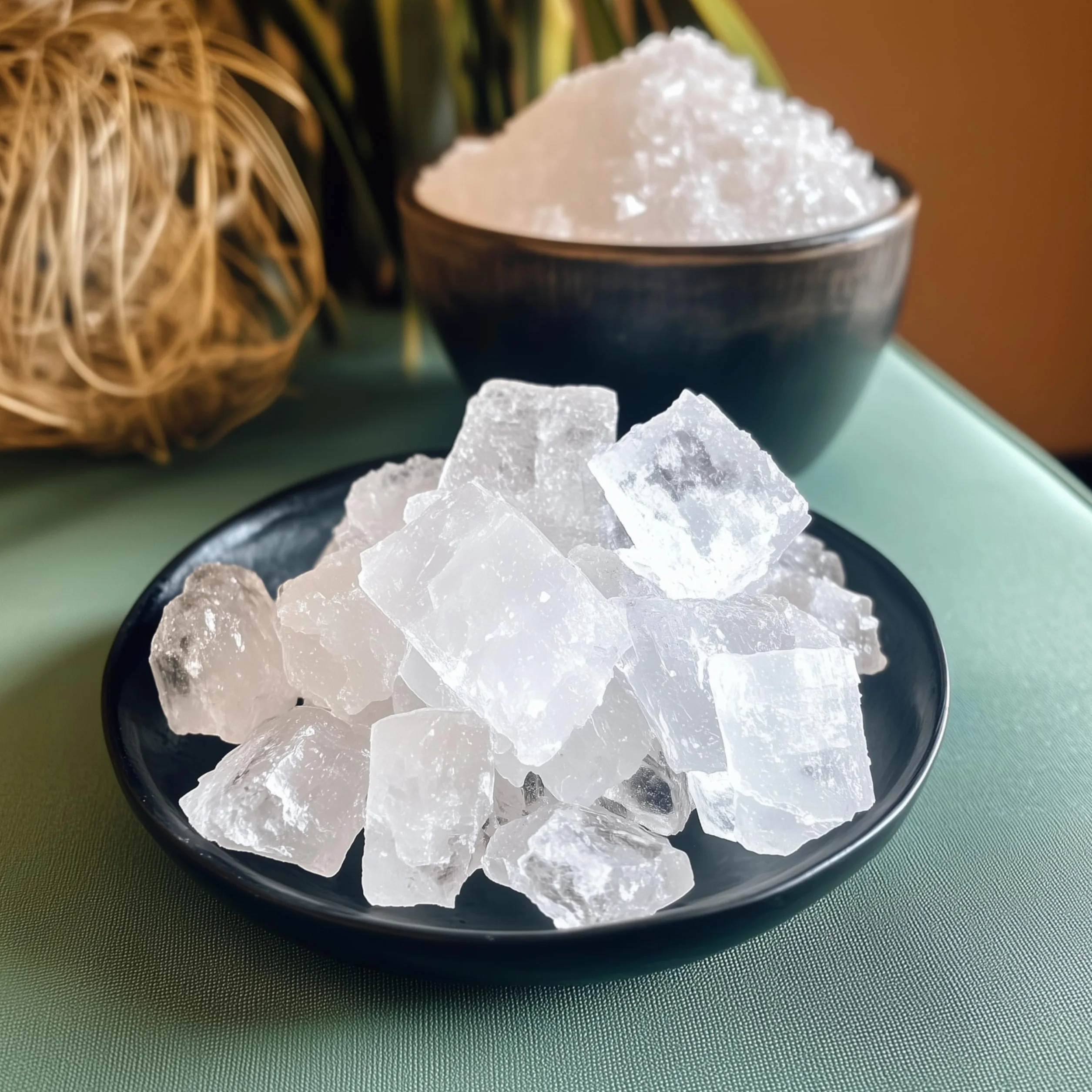HAF® Halit Morceaux de sel blanc 1 kg | Gros morceaux de sel gemme sans additifs | Taille 2-5 cm
