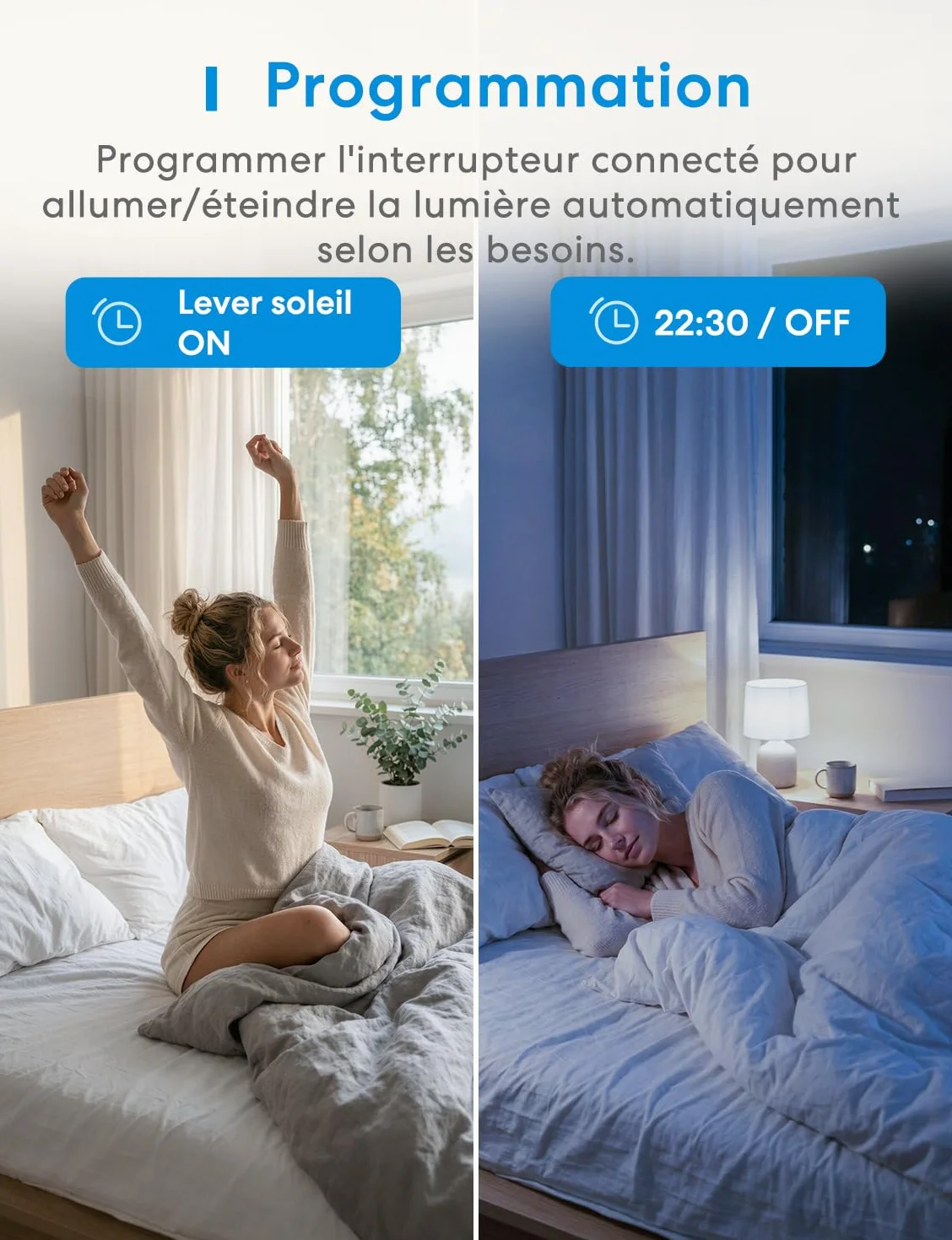 Meross Interrupteur Connecté Matter 60mm Fil Neutre Requis Commande Éclairage Suivi Conso Énergie Compatible Apple HomeKit Alexa Google Home