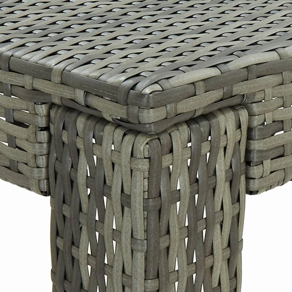 Table de Bar de Jardin Résine tressée 100x60,5x110,5 cm Gris