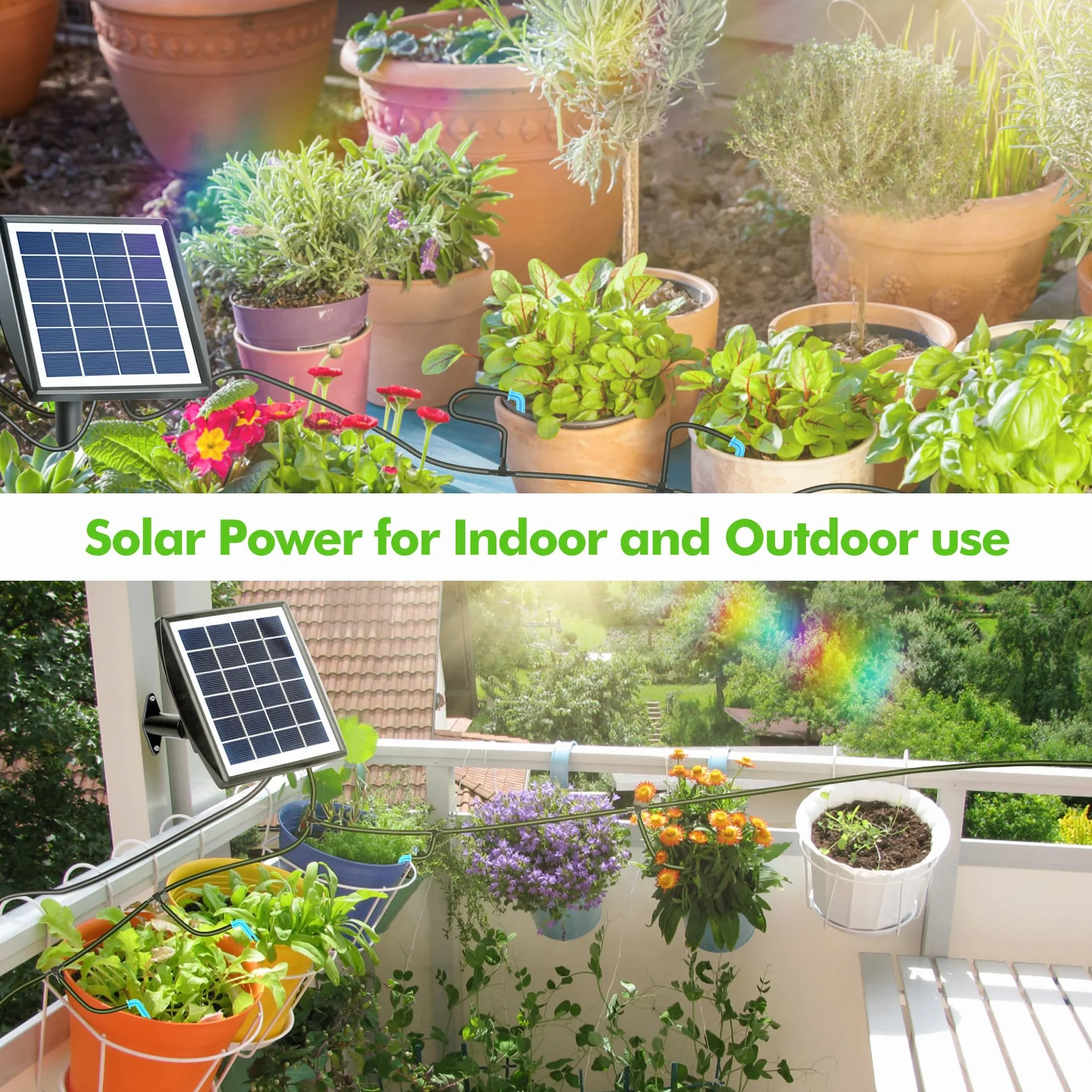 Kit Arrosage Automatique Solaire Forever Speed 15M Tuyau Irrigation Goutte à Goutte pour Jardin Balcon