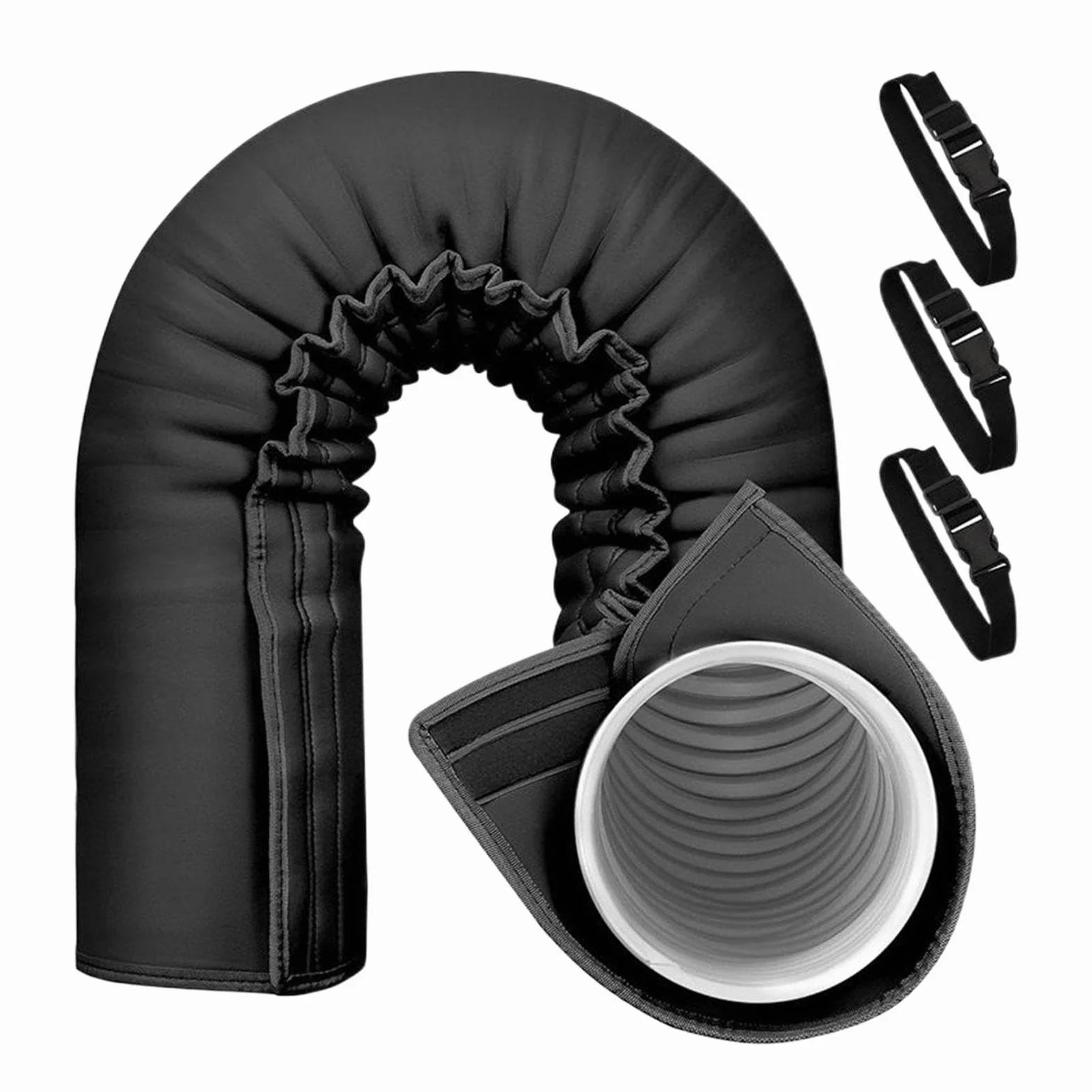 Protection Portable pour Tuyau de Climatisation Isolation Triple Couche Ajustable Diamètre 13 cm 15 cm