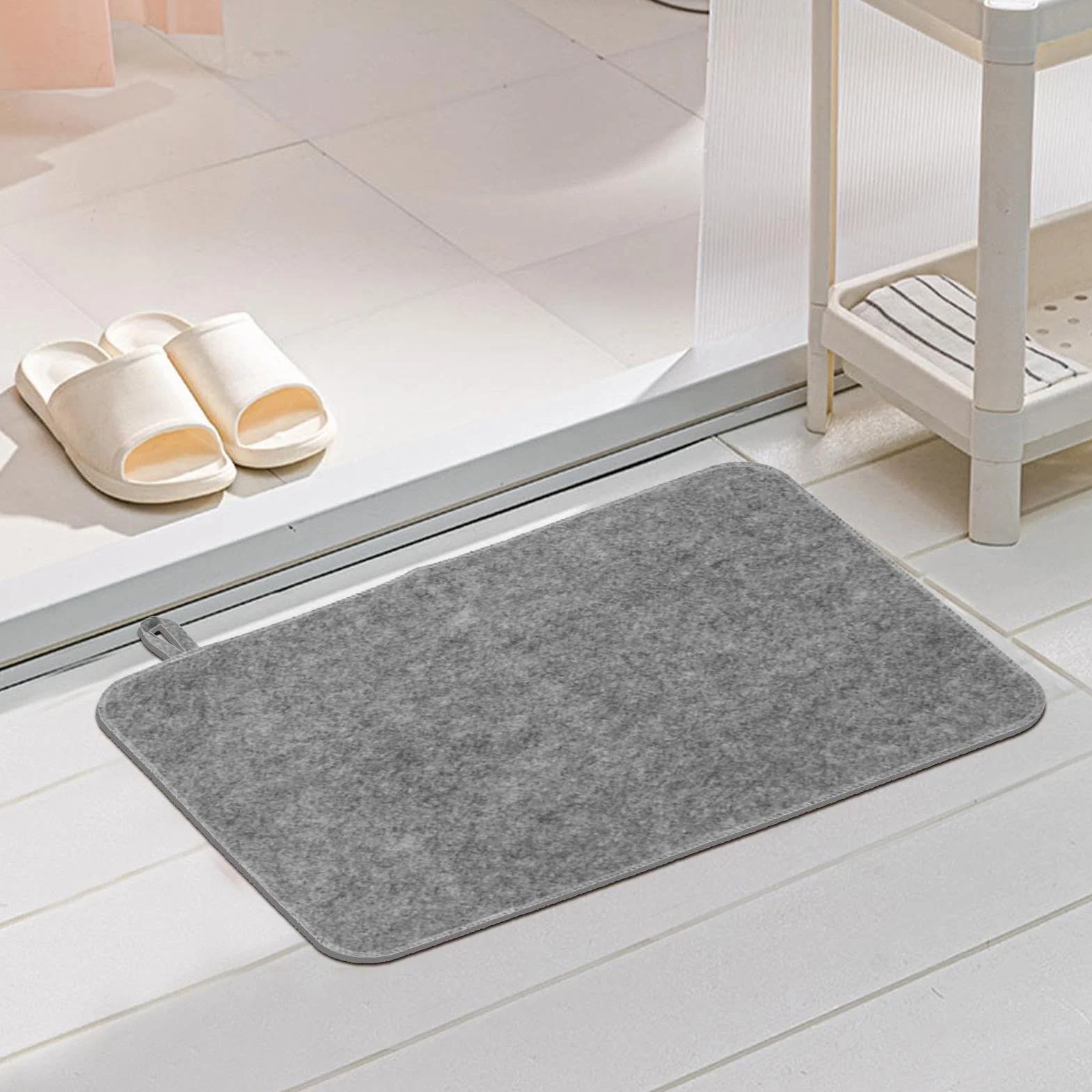 Lot de 2 tapis de sauna en feutre absorbant et isolant 50 x 33 cm