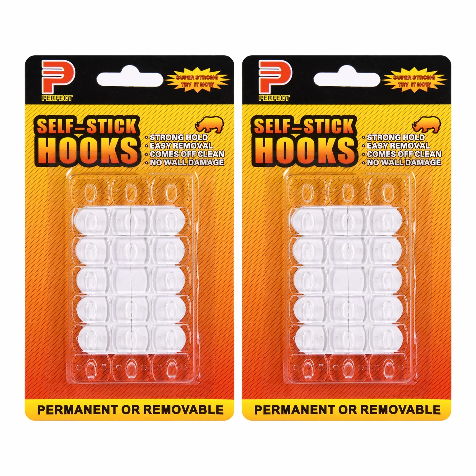 Ainiv 20 Pcs Crochets Adhésifs Muraux Sans Percer avec Bandes Adhésives, Enlèvement Sans Dommage