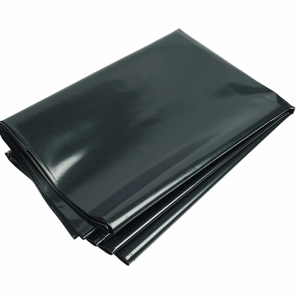 KAHEIGN 2m x 10m Bâche En Polyéthylène Noir, 2mil D'épaisseur Couverture De Polytunnel De Culture De Jardin Membrane Horticole En Polyéthylène Pour L'isolation De Jardinage (125mu/500g)