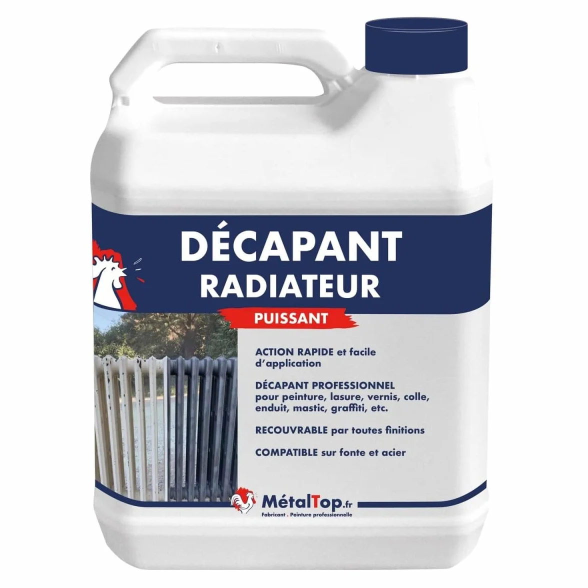 Decapant Radiateur 1 L Metaltop Spécial peintures anciennes vernis revêtements thermorésistants