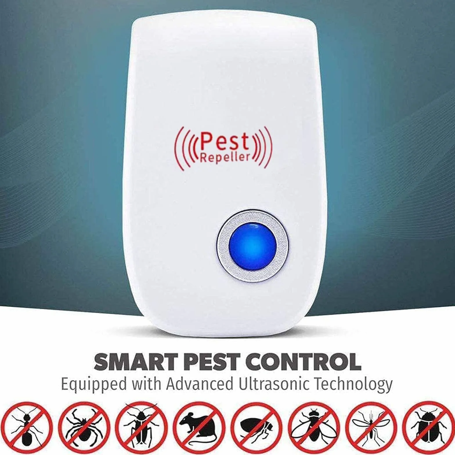 Répulsif Ultrason Anti-Rongeurs Insectes, Contre Les Insectes & Intérieur Répulsif Électronique Anti Souris, Moustiques, Cafards, Rats, Fourmis, Araignées (4 Pack)