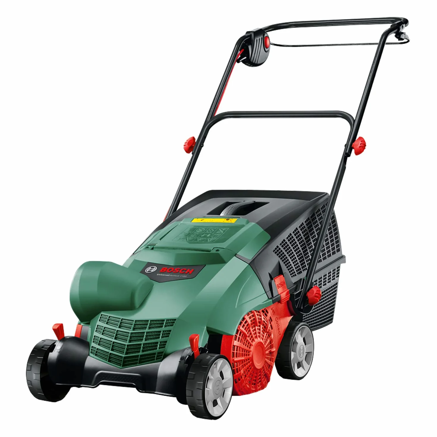 Scarificateur électrique Bosch - UniversalVerticut 1100 (1 100 W, Largeur de Travail : 32 cm, contenance du bac de ramassage : 50 L, dans Emballage Carton)