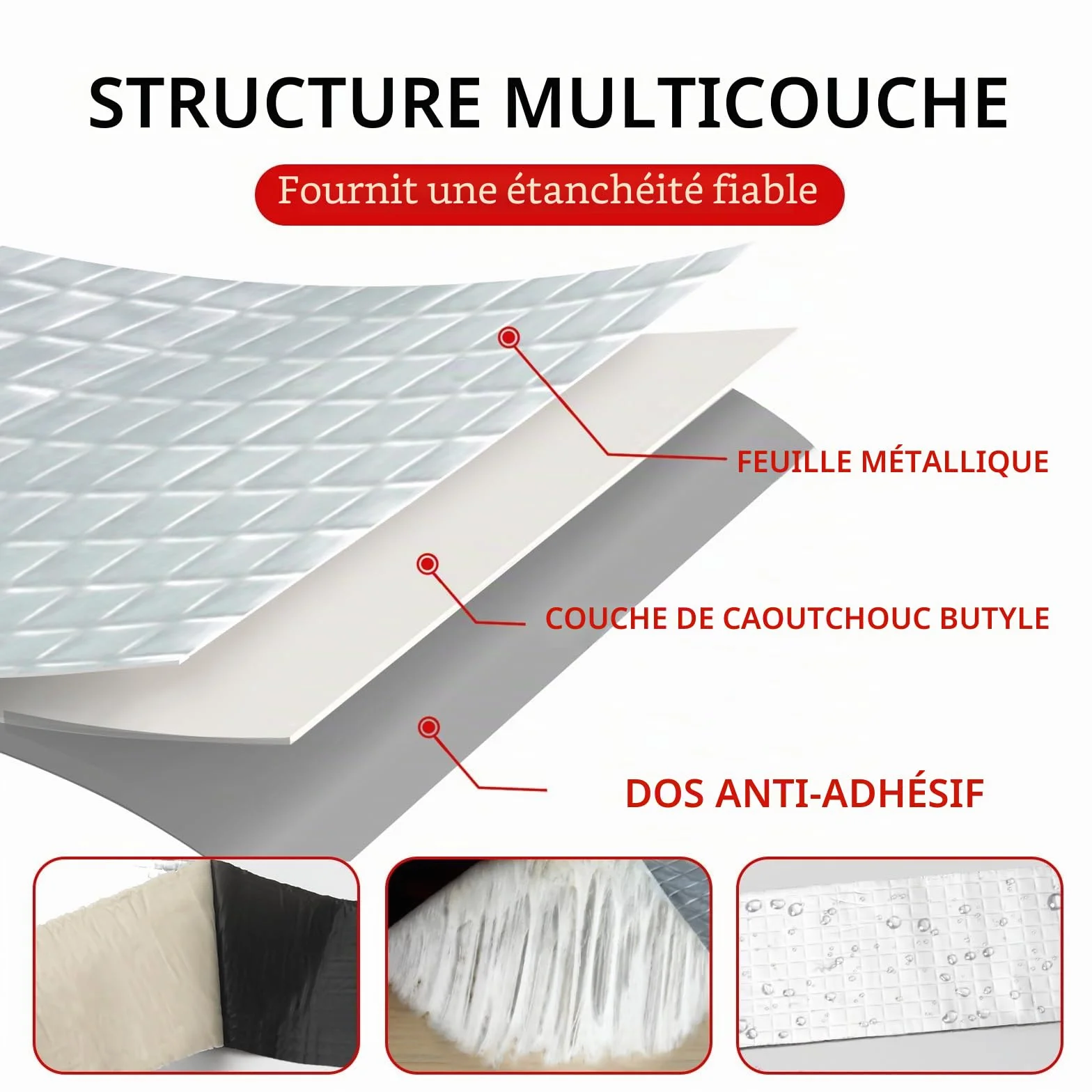 WELSTIK Ruban butyle imperméable aluminium argenté 50 mm x 10 m pour étanchéité toit camping-car fenêtres