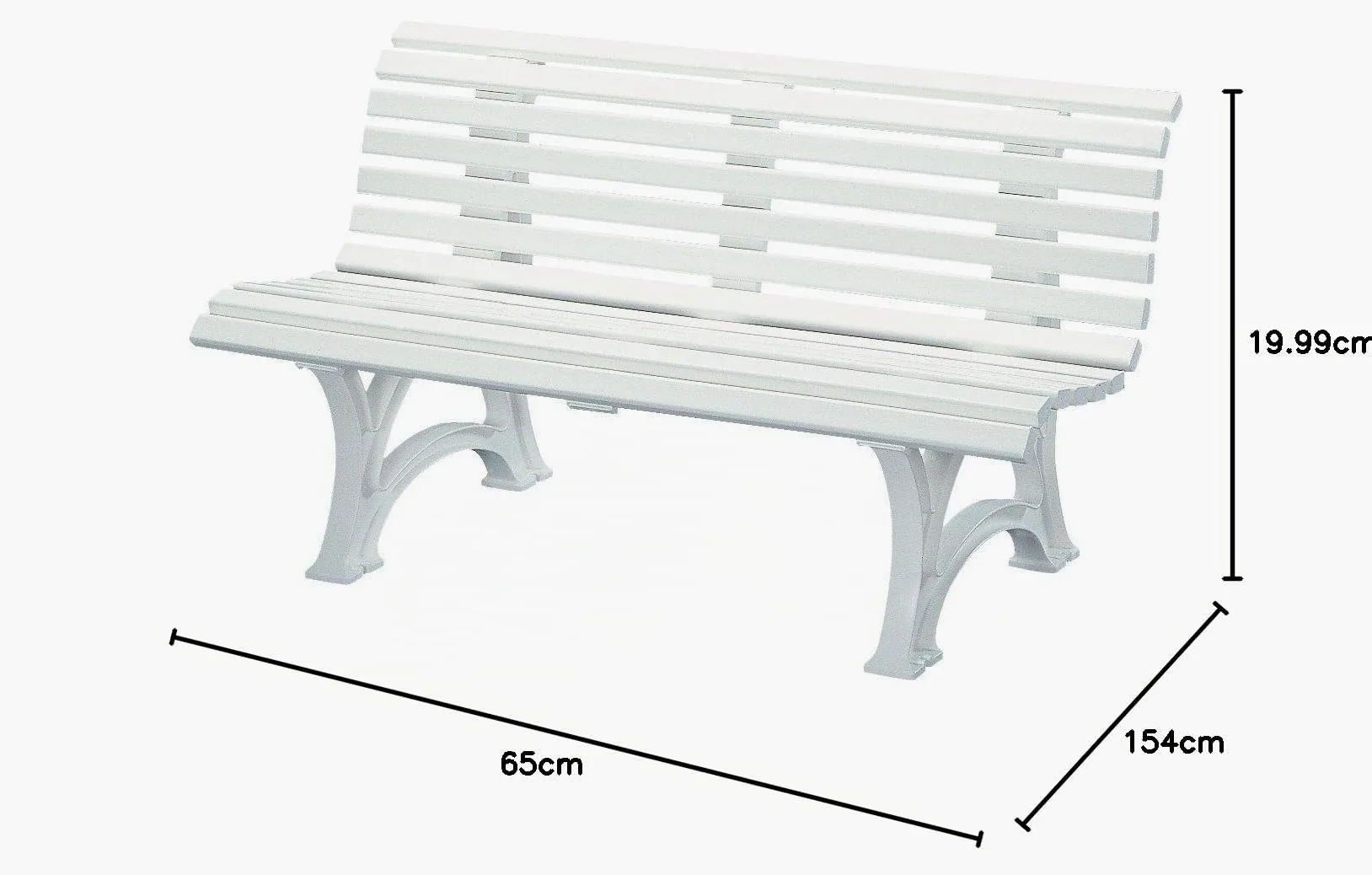 Banc d'extérieur en plastique