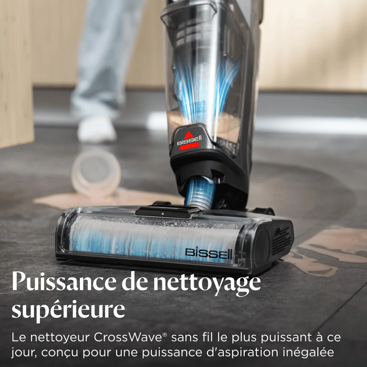 Bissell CrossWave OmniForce Aspirateur Balai Laveur sans Fil 240m² 3912N