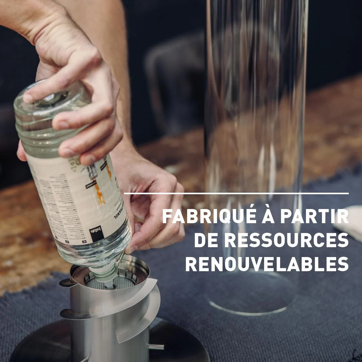 höfats Bioéthanol Liquide Spin 900 1200 6x1 Litre Bouteille sans fumée sans suie