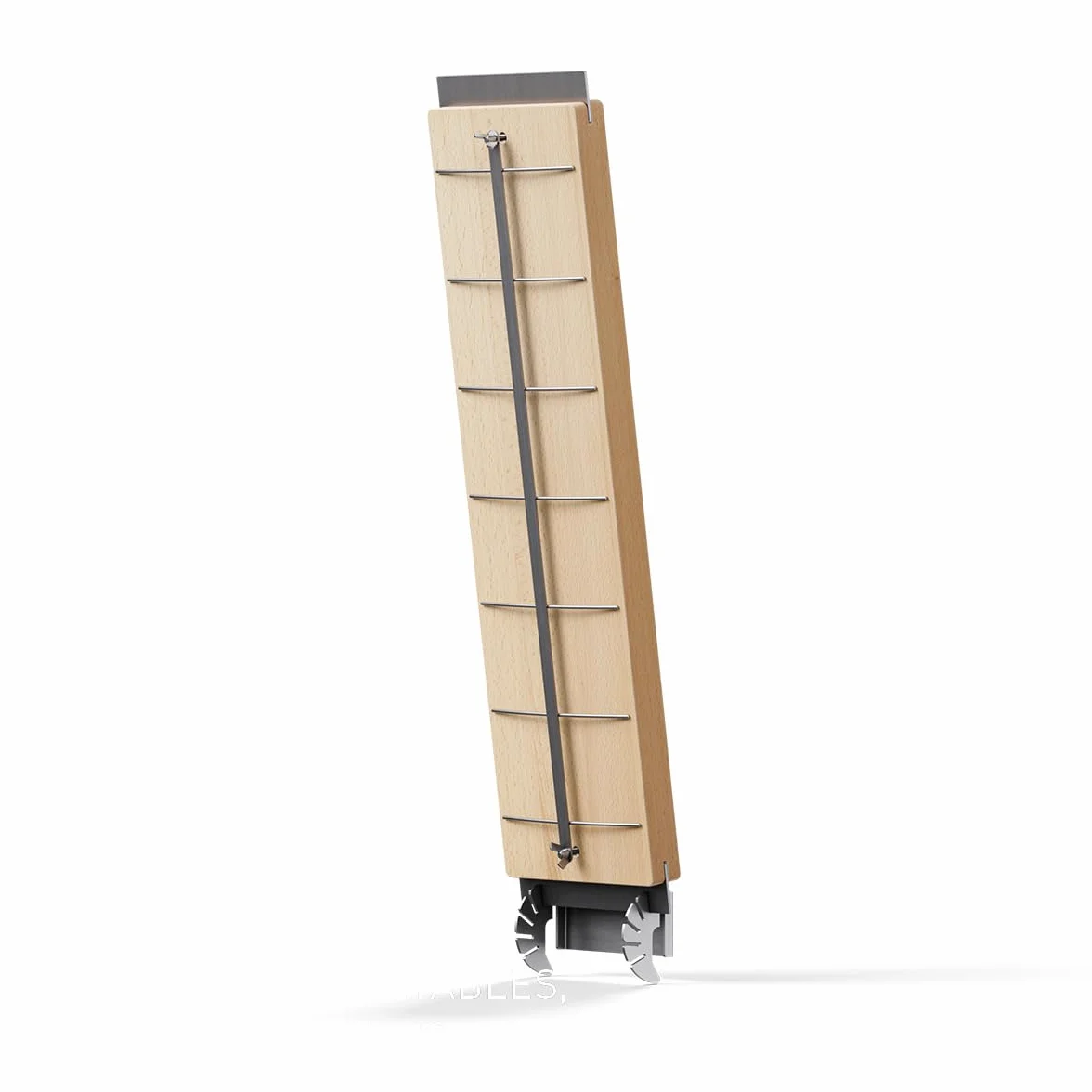 höfats - Planche à saumon flammé avec support en acier inoxydable - Planche à fumer saumon flammé en hêtre - réglable pour contrôle de température - Extra long : 55 cm - Réversible en 4 positions