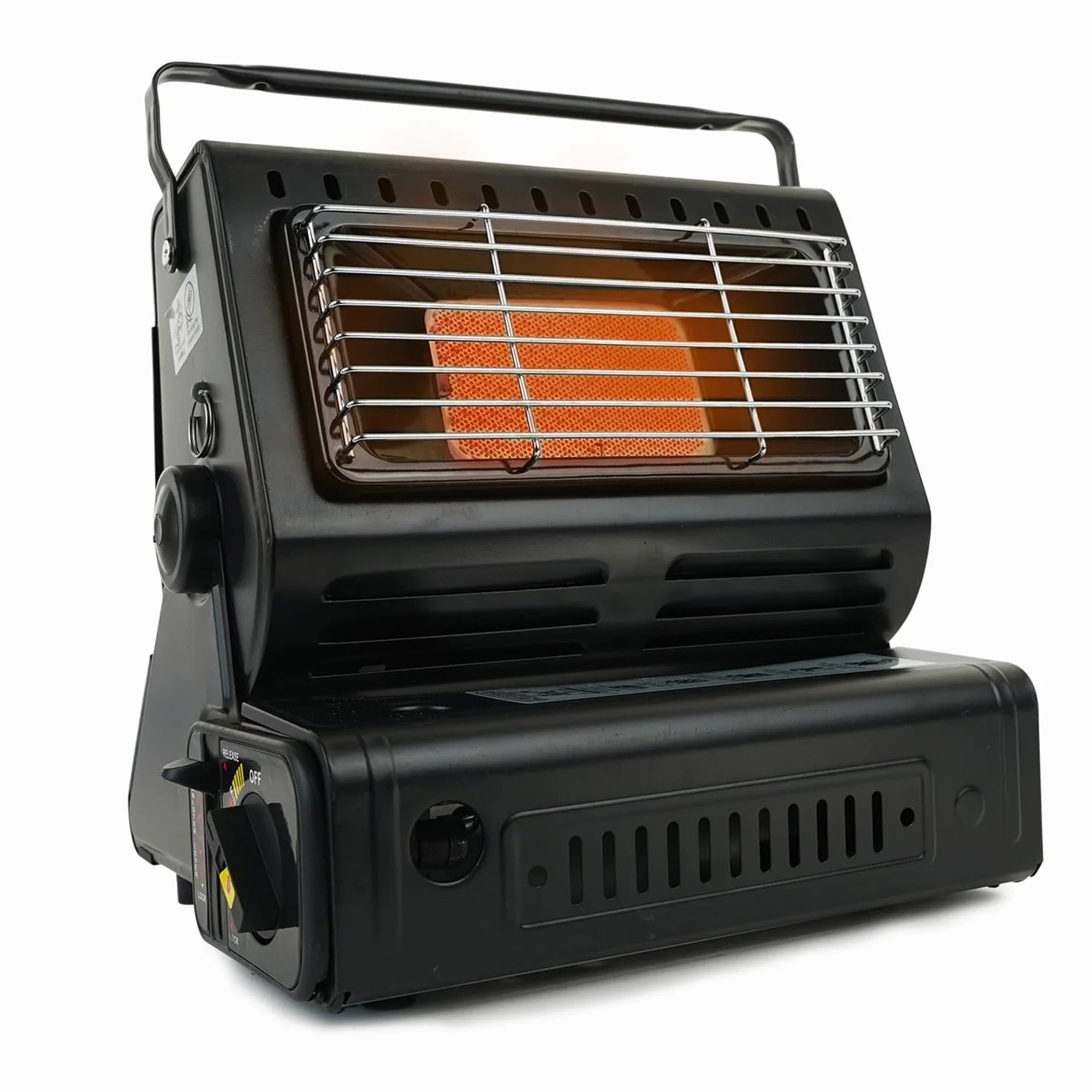 Chauffage à gaz portable réglable avec 4 cartouches de gaz pour terrasse
