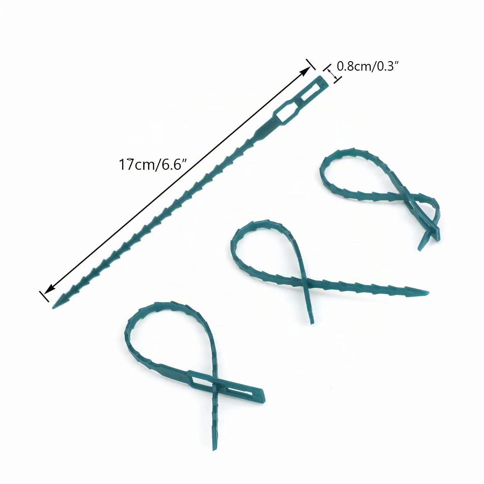 KINGLAKE 200 pièces17 cm Attaches Plantes réglables, Attaches de Tomate Arbre Flexibles, Liens de Jardinage pour Ligatures, Attache Tuteur Jardin en Plastique pour Le Soutien des Plantes