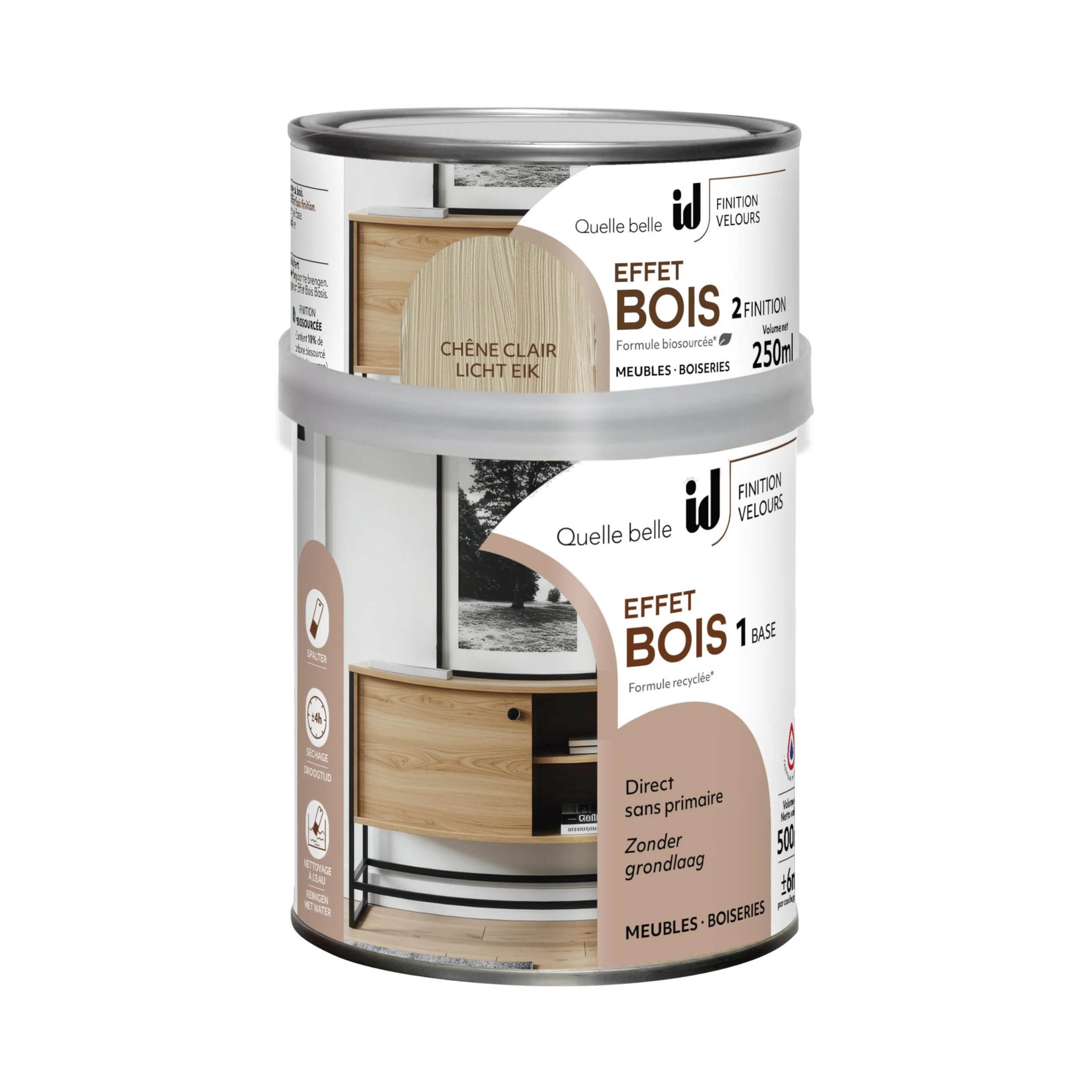 Kit Peinture Effet Bois Chêne Clair Meubles Objets
