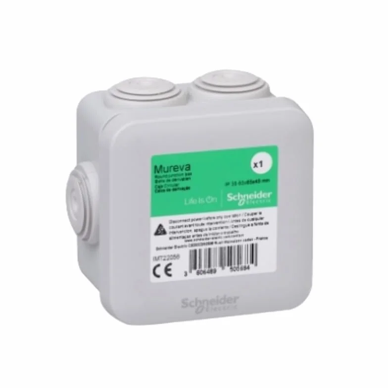 Schneider Electric Mureva BOX Boite de derivation 65x65x45mm étanche IP55 IK07 7 entrées