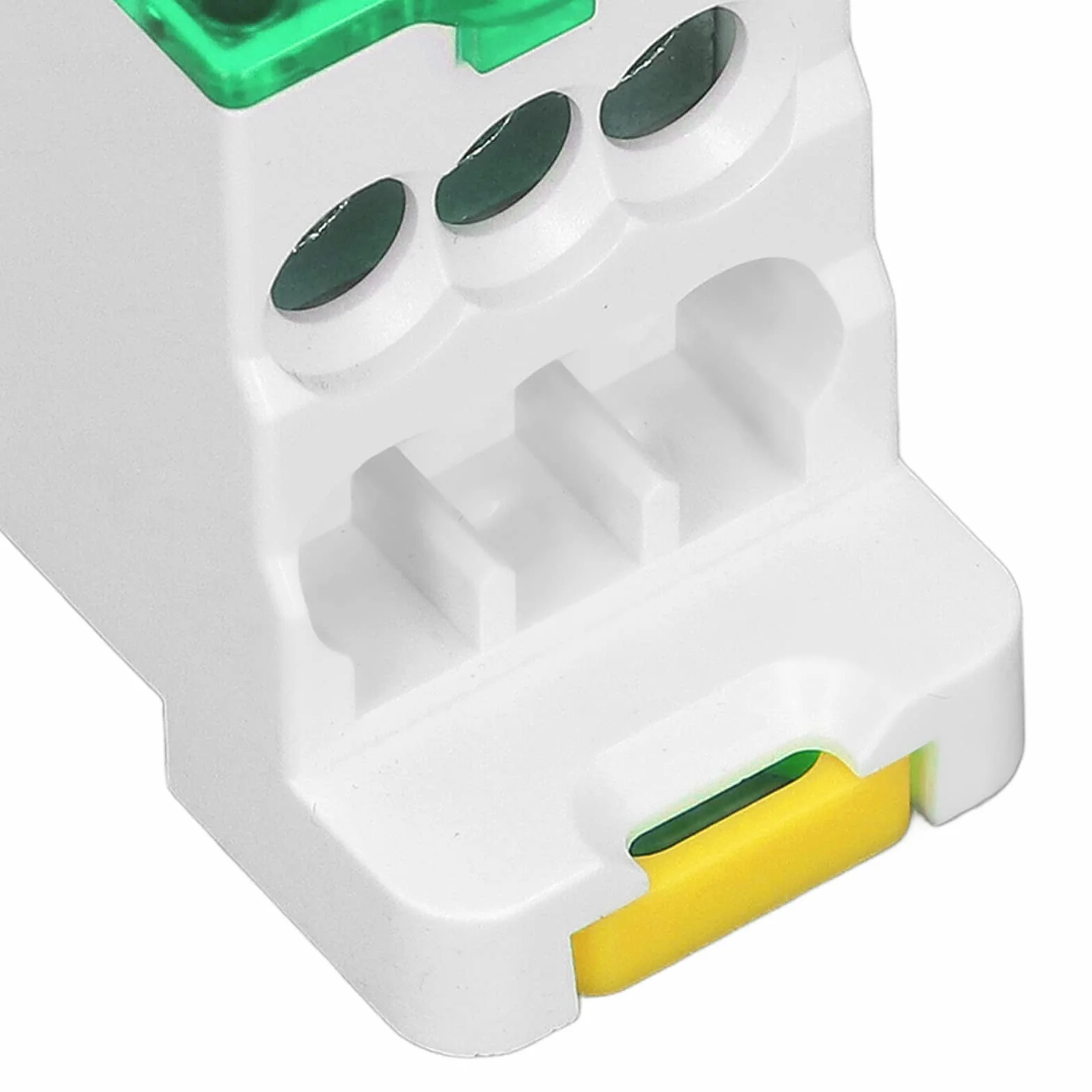 Boîte de Distribution Rail DIN 690V 125A Bornier Électrique Ignifuge PA66 Vert