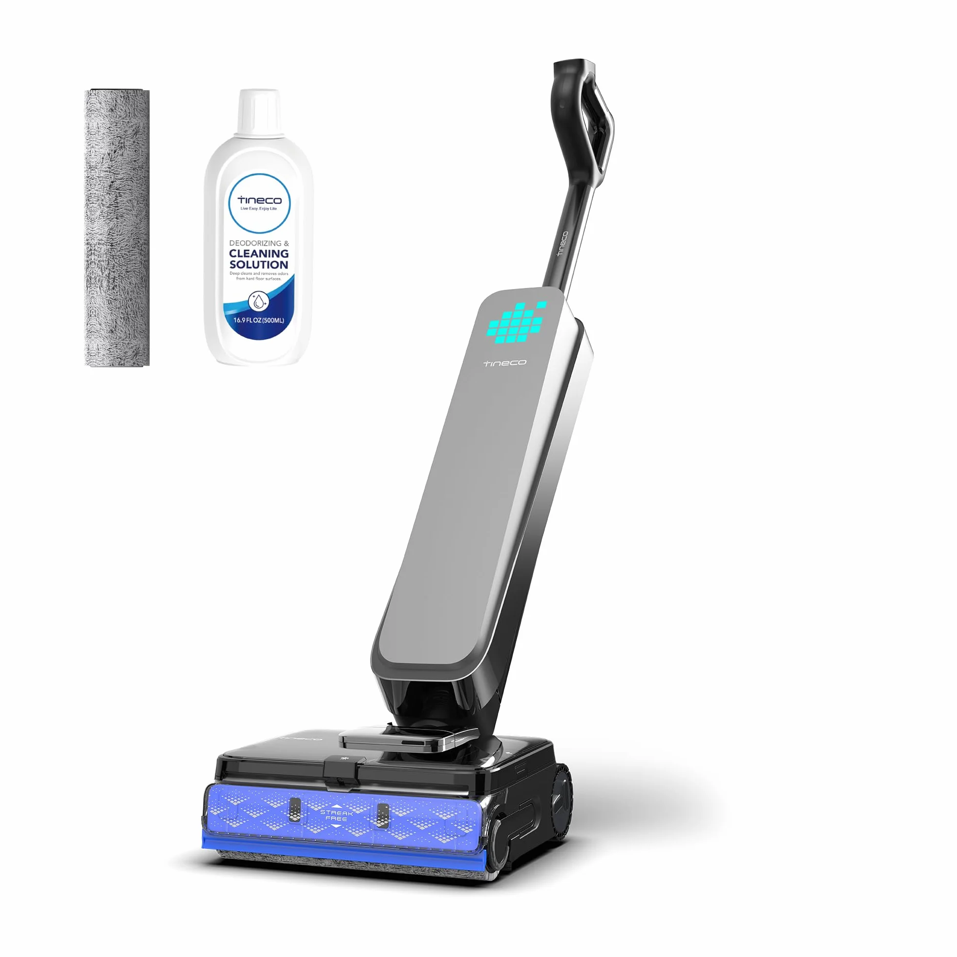 Tineco Floor One S9 Scientist Aspirateur Laveur StreakFree HydroBurst SmoothDrive 360° Anti-emmêlement DualBlock FlashDry 85°C autonomie 80min Nettoyage Bords 3 Faces 180° à Plat