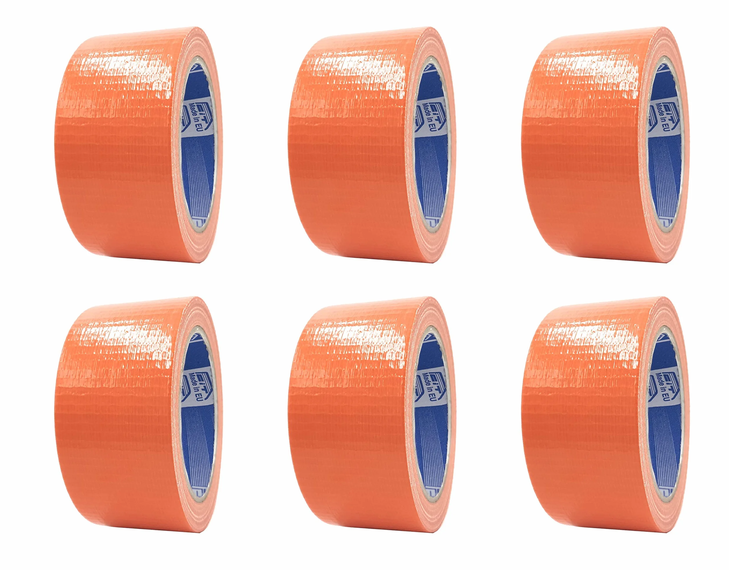 Ruban Toilé Américain Orange 50mm x 25m Lot de 6 Rouleaux