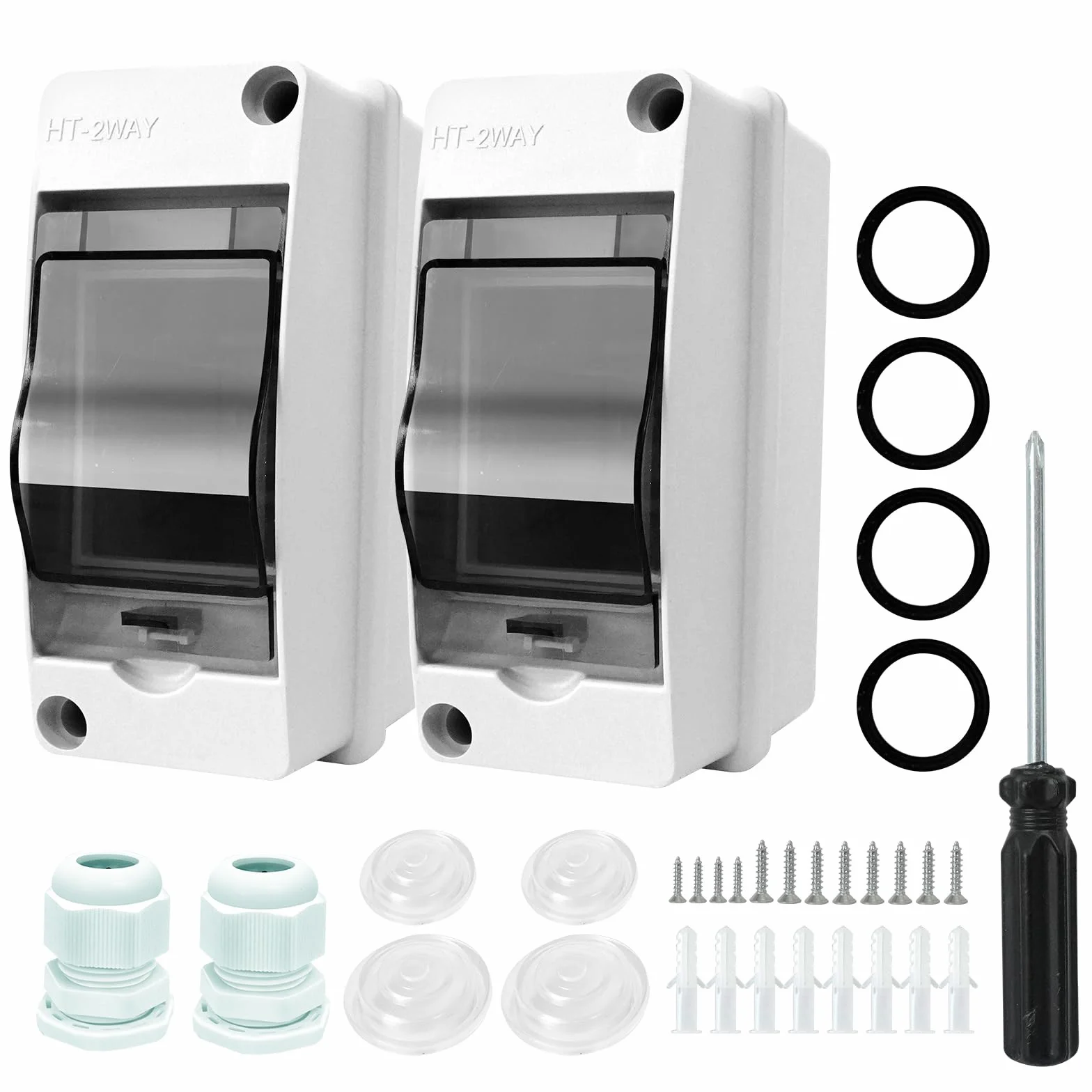 Coffret Electrique Etanche IP65 2 Modules Exterieur Tableau Electrique Jardin