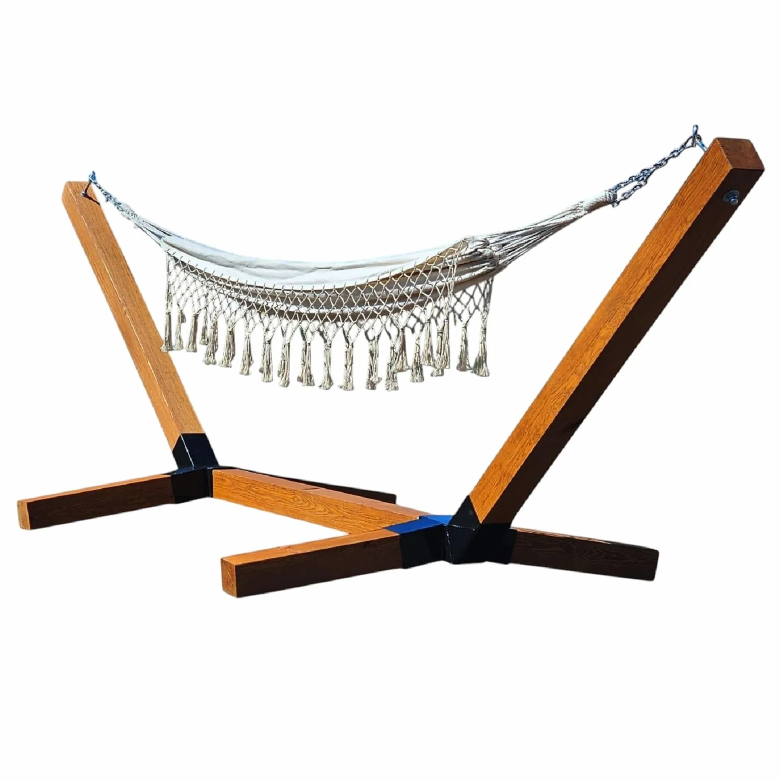 Structure de hamac en bois XXL 350 cm résistant aux intempéries 350 kg extérieur