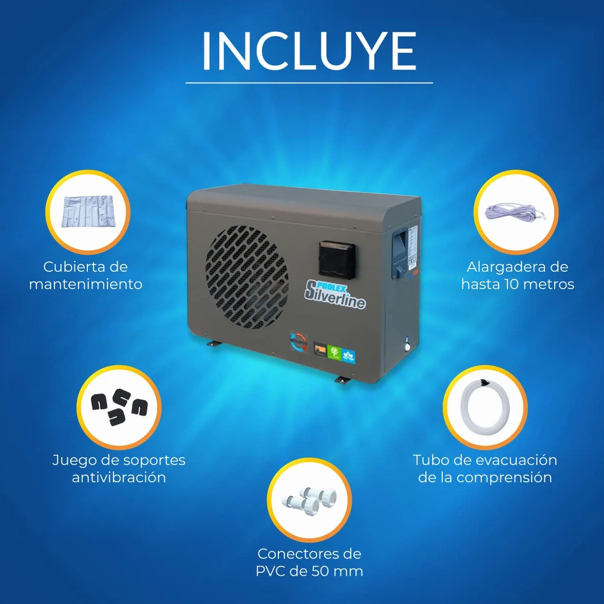 POOLEX PC-SLP090 Silverline 90 Pompe à Chaleur Piscine 9kW 40-50m3
