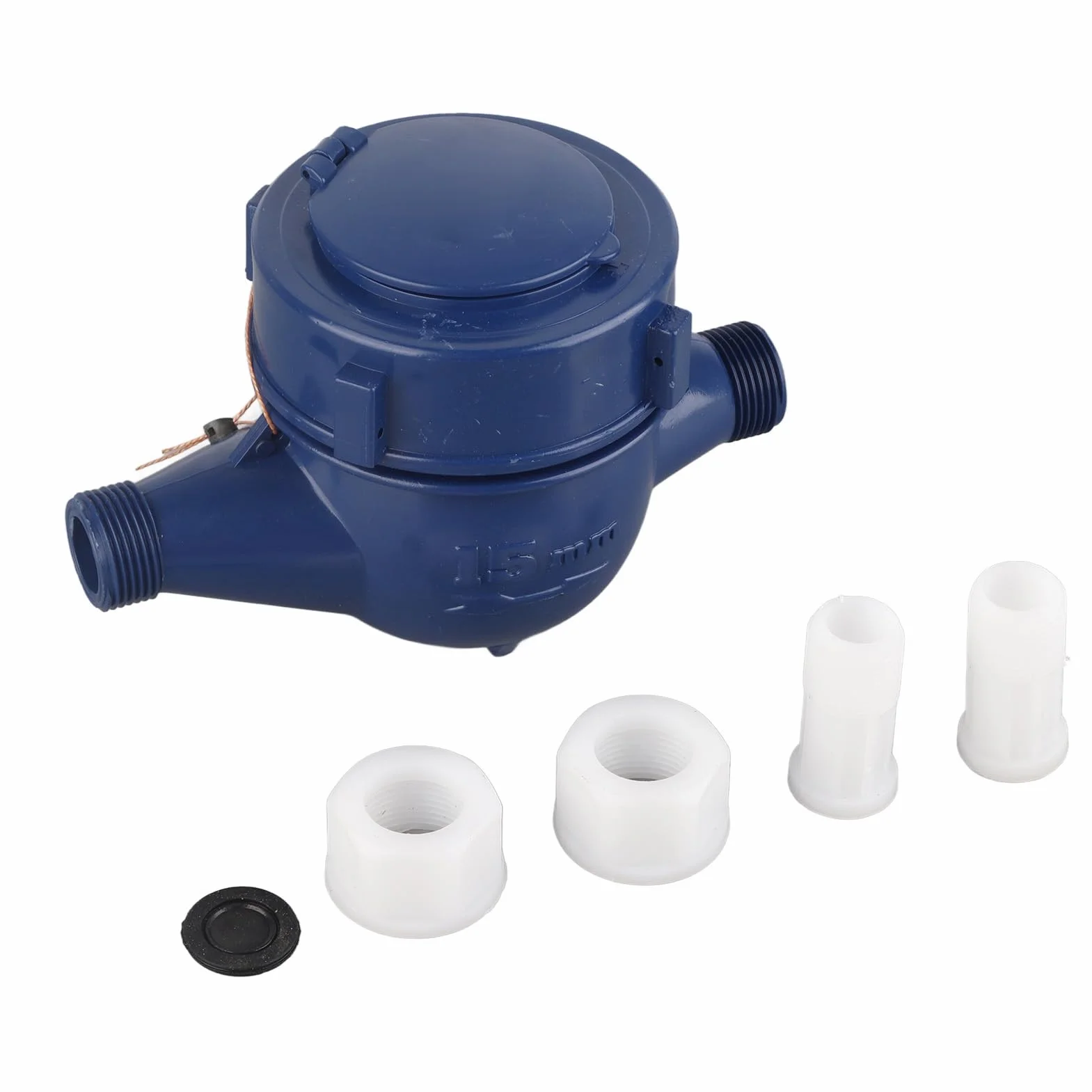 Compteur d'Eau Froide Plastique 1/2" DN15 Débitmètre Jardin