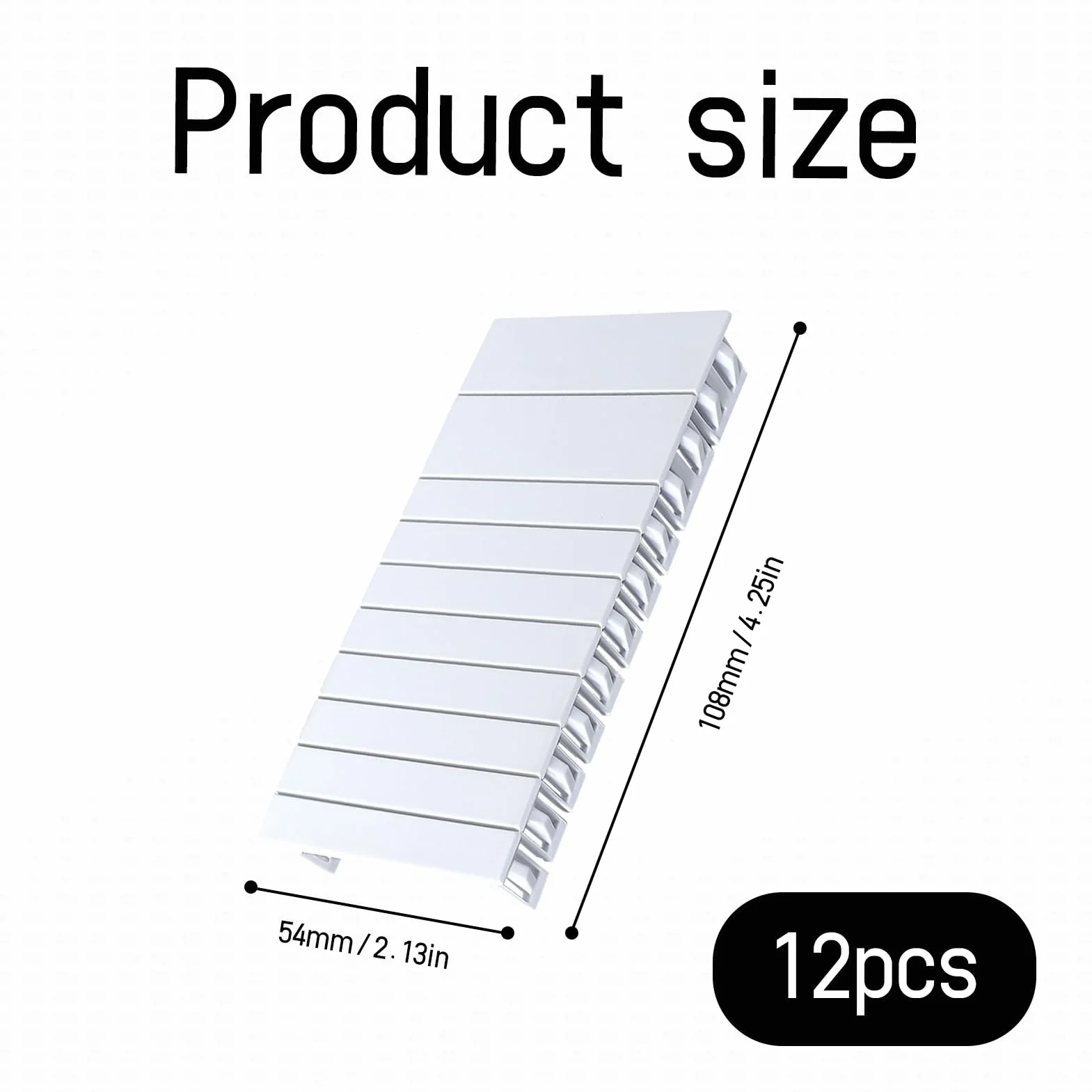 Cache-Vide pour Tableau Électrique Modulaire Blanc 12pces, Compatible Standard