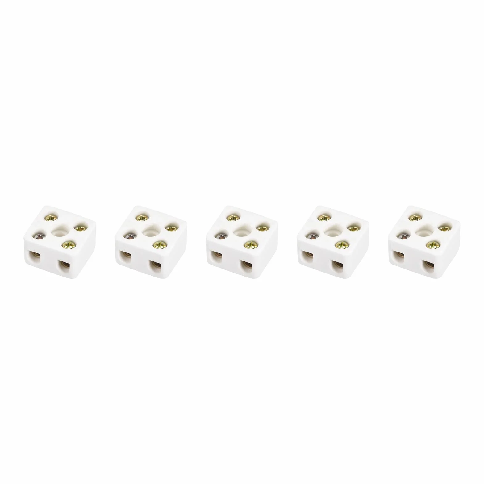 QUARKZMAN 2 Position Fil Connecteur Double Rangée Céramique Borne Blocs 10A