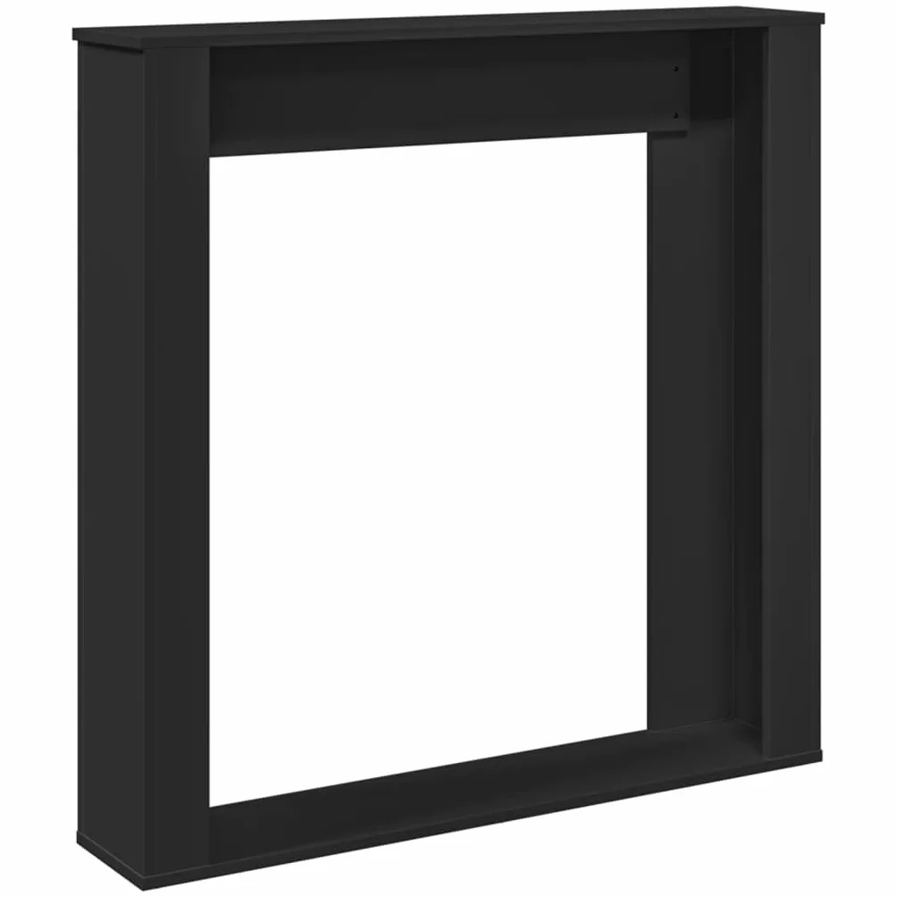 Cadre de cheminée noir 100x20x100 cm bois d'ingénierie