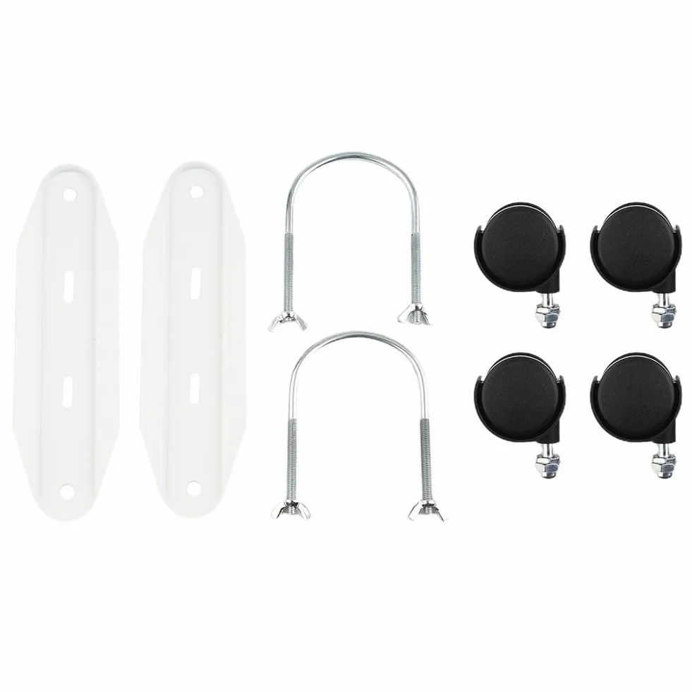 Lot de 2 supports de radiateur en acier au carbone avec roues pivotantes à 360°, support de chauffage électrique mobile