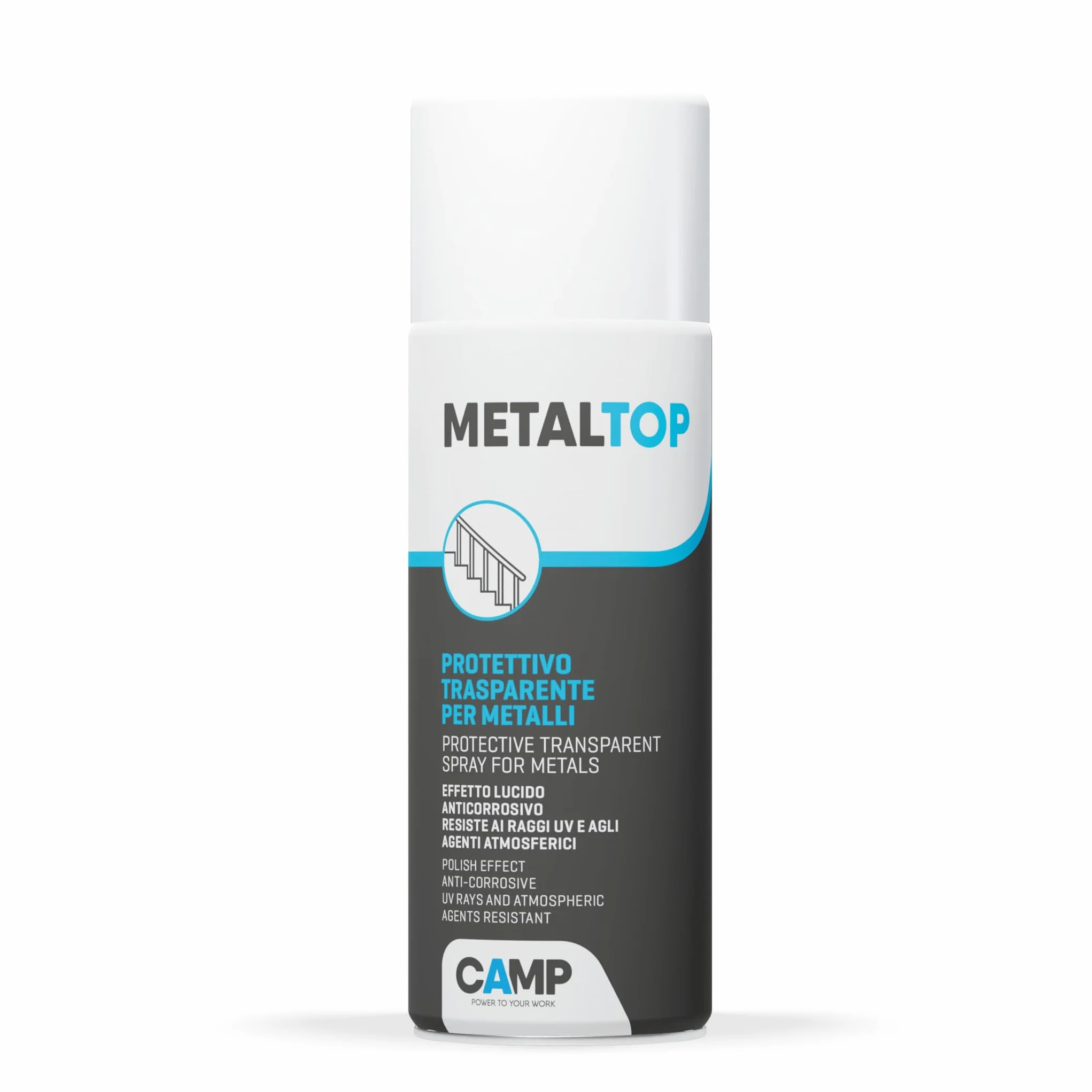 CAMP Metal Top Protecteur transparent brillant anticorrosion anti-rayures vernis hydrofuge 400 ml